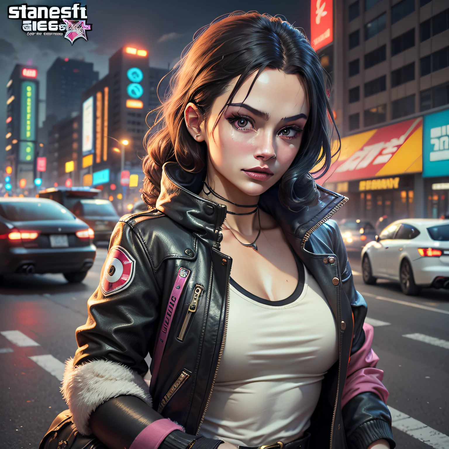 underground speed ecessity, Need for speed, Need for speed: carbon, Grand Theft Auto poster, Game promotional poster, Widescreen Shot, No Ground, gta 5 Loading Screen Poster, Art GTA 5 Cover, Margot Robbie in GTA V, battlefield background, GTA V style Artworks, gta cover, game cover art, Game poster, video game cover, rgp art japanese night city neon light night city Model girl, Anime Girl Cosplay realistic face well detailed realistic hair high resolution 1k 2k 3k 4k 8k eyes well detailed high resolution
