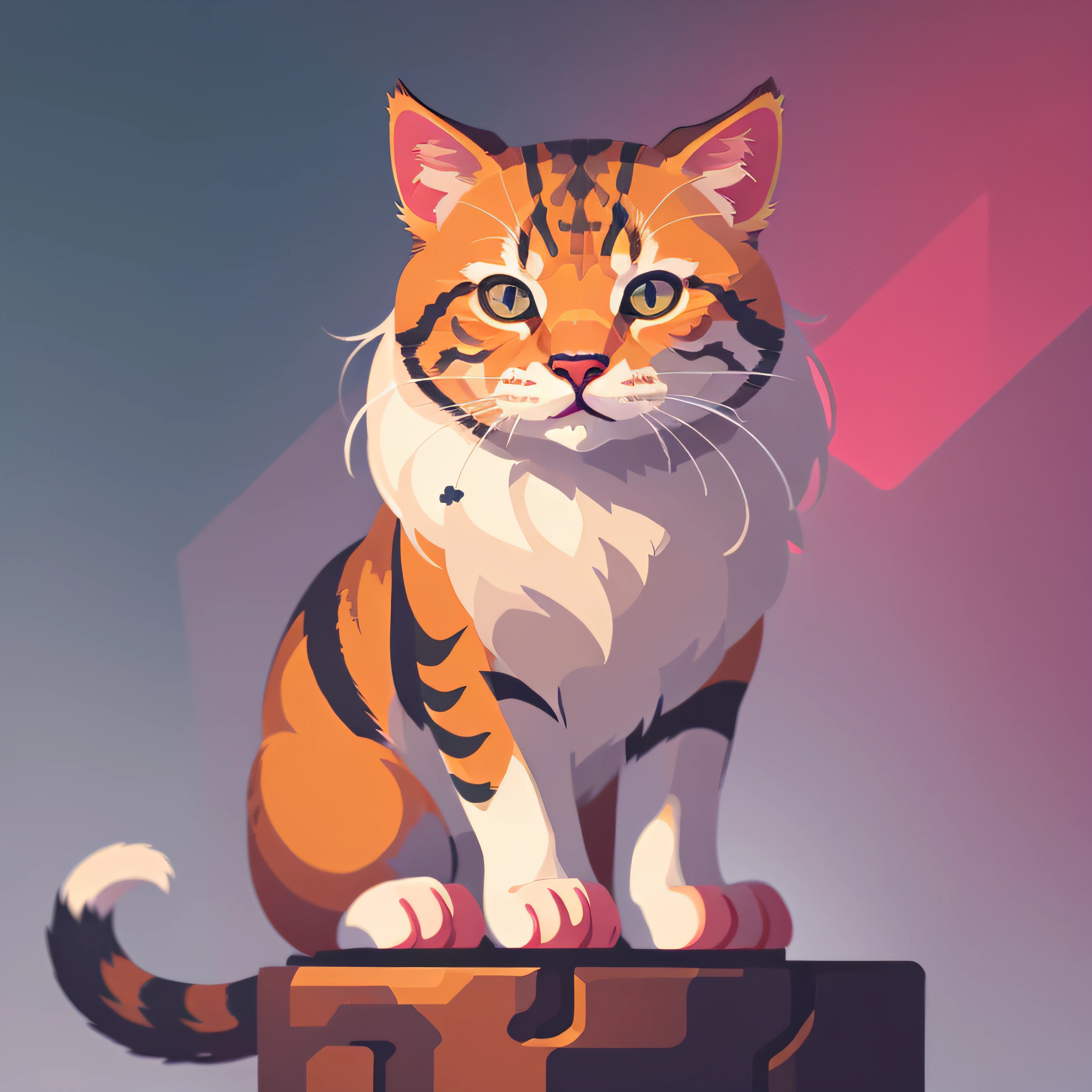 cat pink warrior
