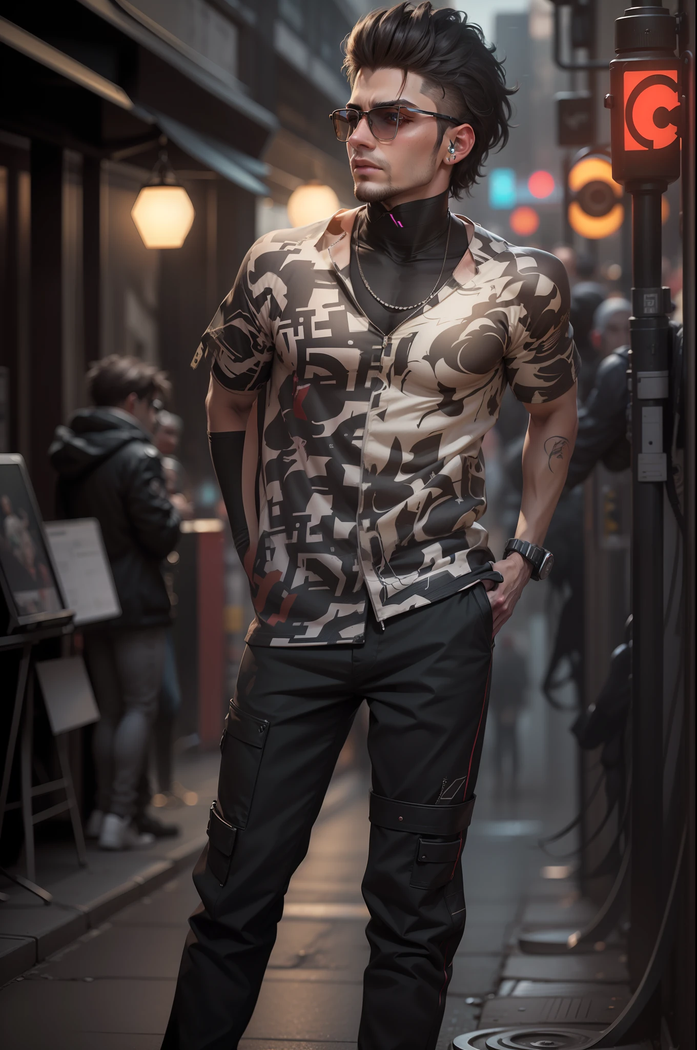 Change background cyberpunk handsome boy, realistic face, 8k realistic,