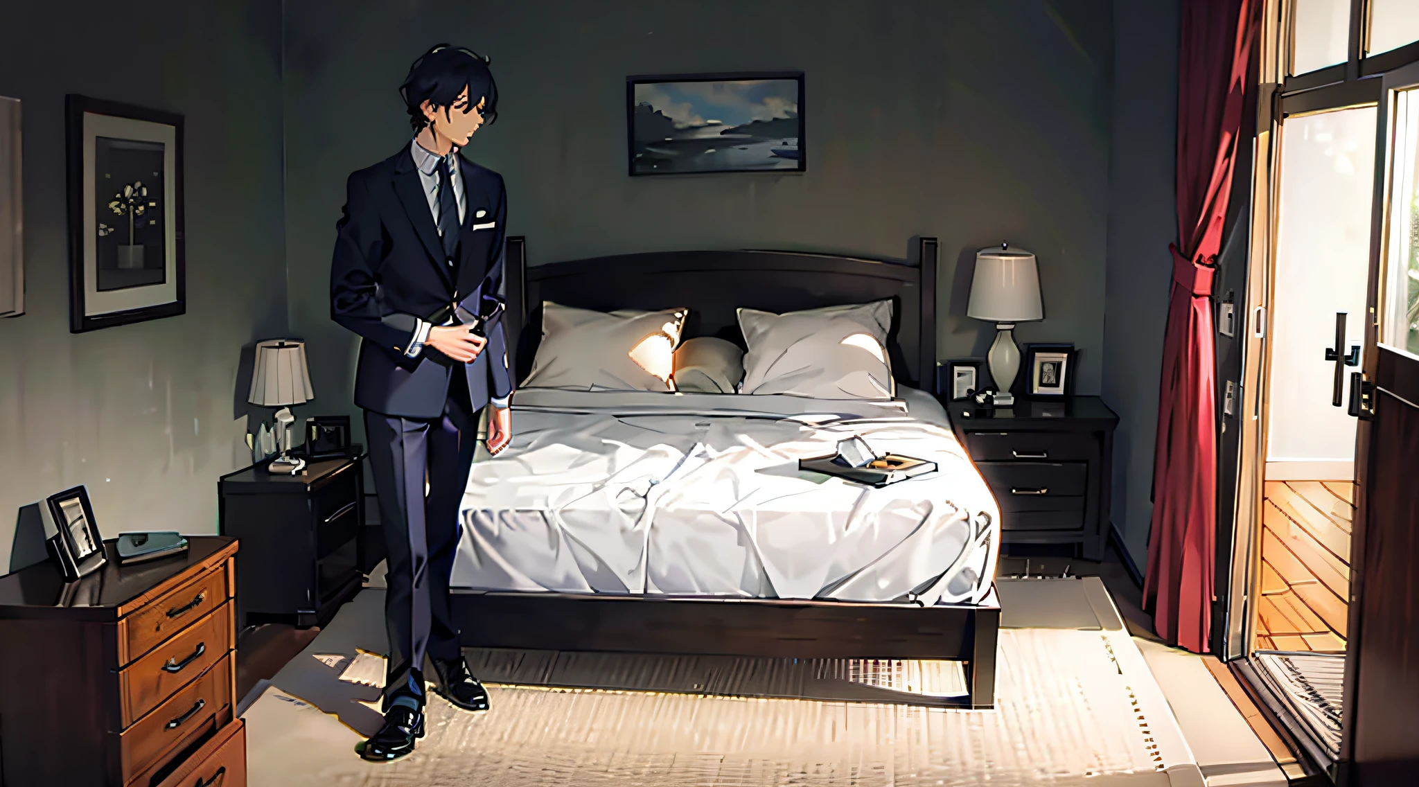 Walk to the bed