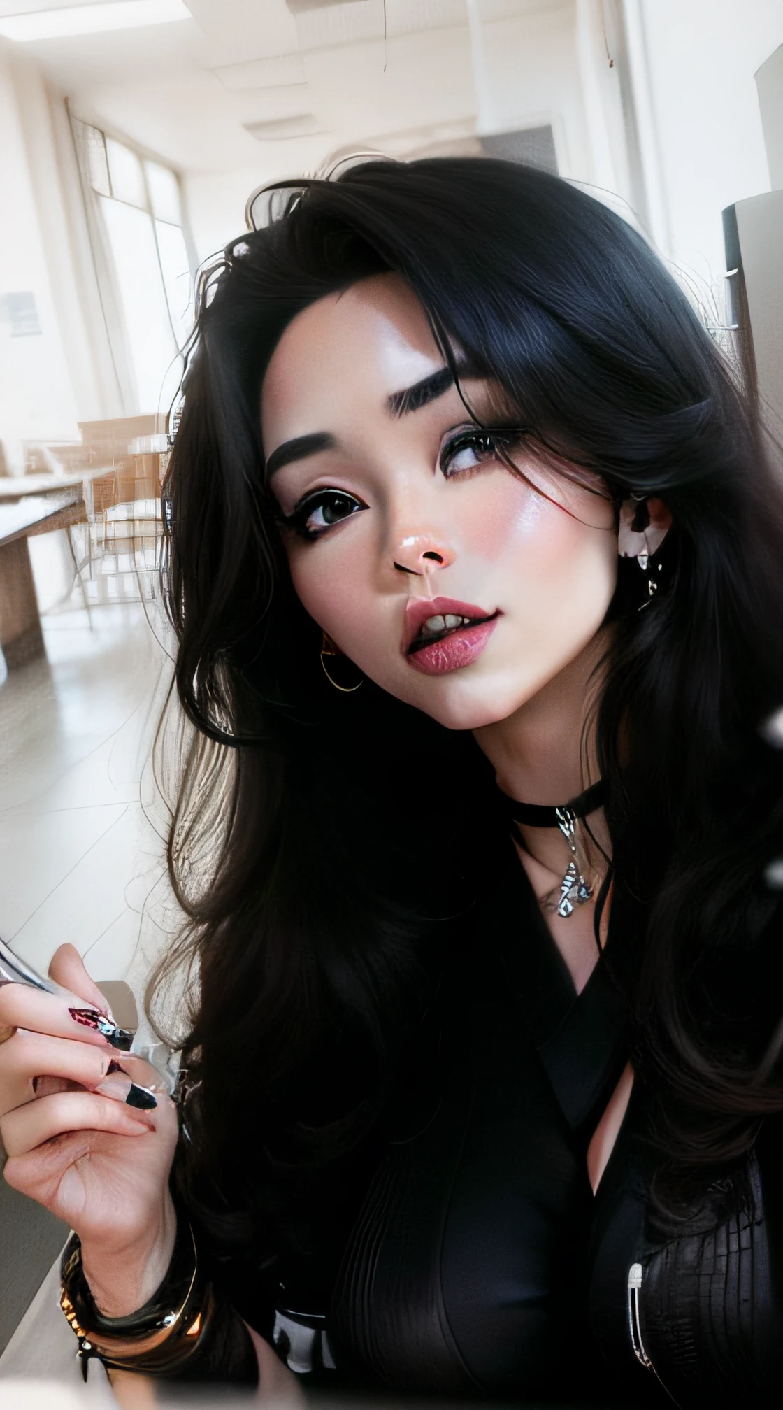 (RAW photo, realism: 1.8), (very dark lip gloss, jet black lipstick, many eyelashes, dark black eye shadow, purple hair, black eyes, shyness, blushing, high quality, high resolution, chromatic aberration, falsetto, photoluminous, natural color, Japanese, 30 year old woman), (full body: 1.5), necklaces, chokers, earrings, bracelets, various accessories, very soft large breasts, fresh and elegant woman, sexiest black micro bikini ever, outstanding areola, large areola, (big breasts: 1.5), big breasts that seem to be shedding, micro bikini that seems to burst, the shape of the tip of the chest can be seen clearly, the whole body, beautiful skin, beautiful legs, a lot of exposure, a very sexy body line, a body that looks delicious, lips that make you want to kiss, a park chair, a sexy pose, a wide crotch, a private part that can be seen, black enamel bombs, --auto