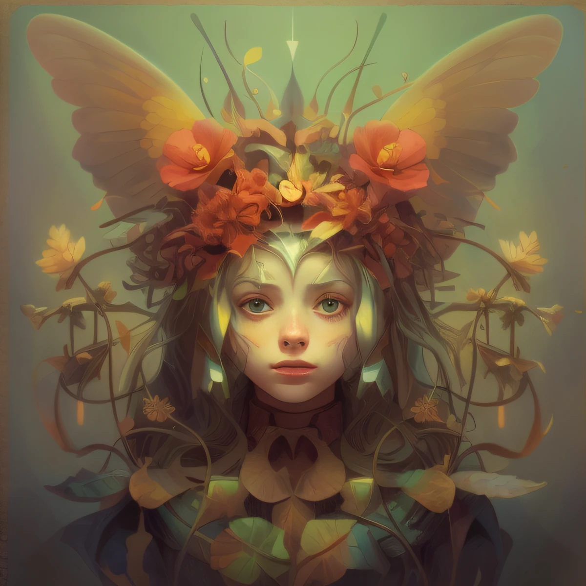 painting of a woman with a flower crown on her head, james jean and wlop, james jean and peter mohrbacher, beeple and jeremiah ketner, adrian borda, james jean andrei riabovitchev, tom bagshaw and sabbas apterus, loish |, tom bagshaw donato giancola, artgerm and james jean