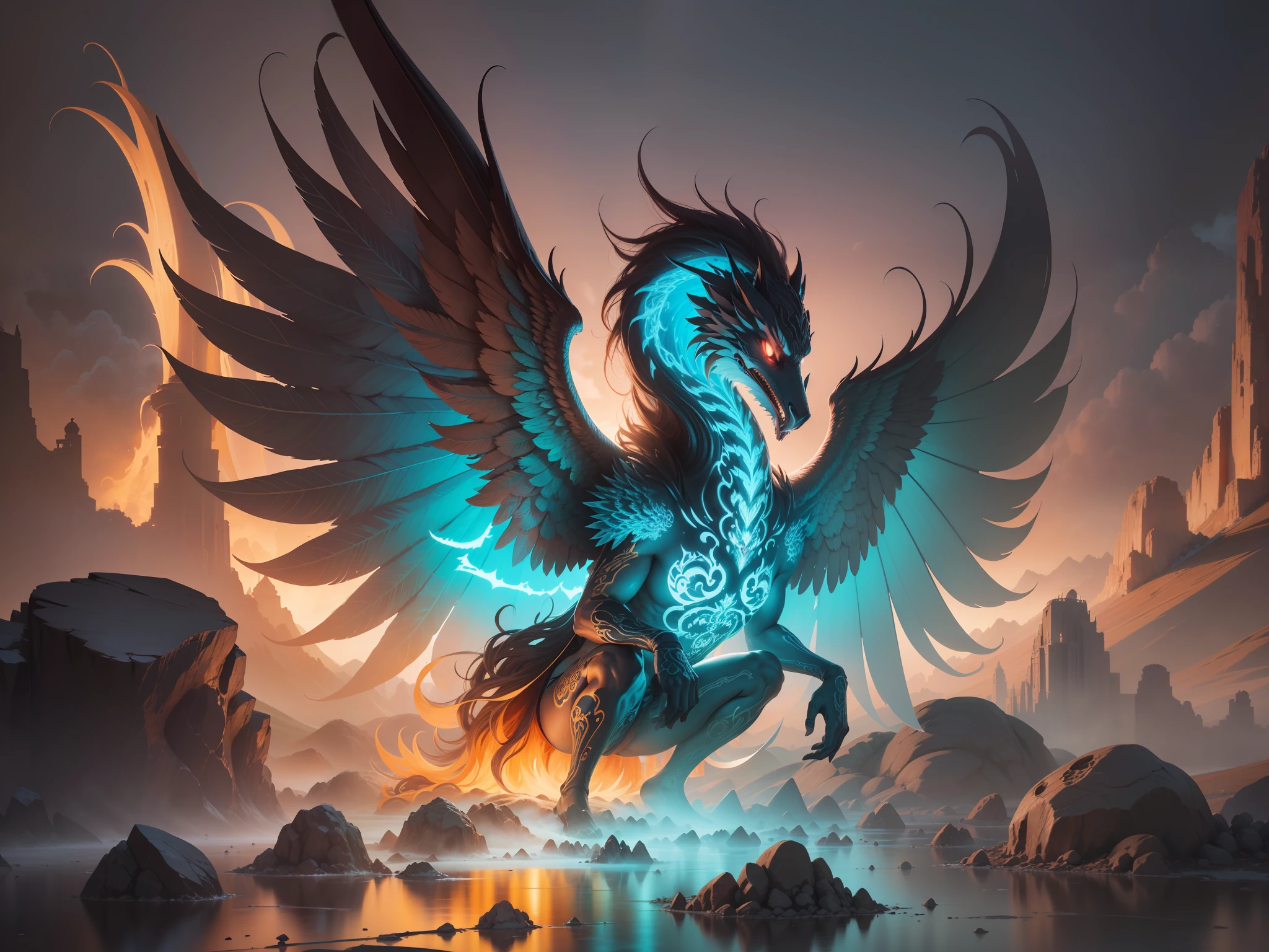 "Create with inspired ultra-detailed concept art" 3D relief, meticulously carved, phoenix and couple carving, spirit, traditional Chinese style, multi-dimensional paper fog crafts, ultra-wide angle view, dream, 8K, romantic, high resolution, 8k" masterpiece. Unleash your inner Cu73Cre4ture programmer with the power of steady diffusion and bring your imagination to life! ", high detail, 8k, highly realistic and complex, fantasy art