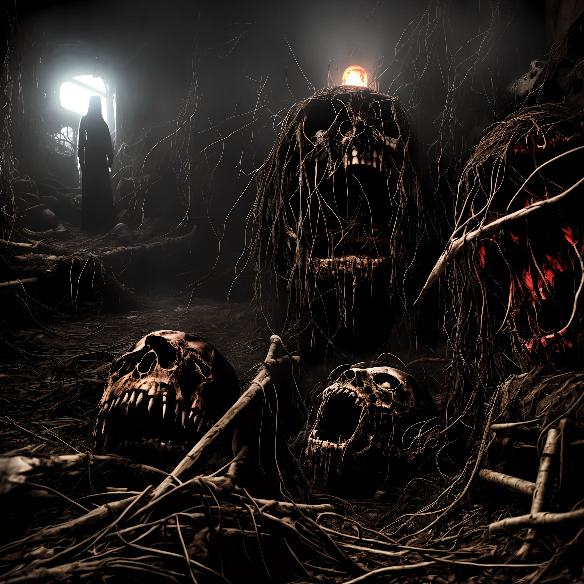 Scary and macabre, delve into the depths of horror and terror. Let yourself be enveloped by the frightening spirits and feel a shiver down your spine.