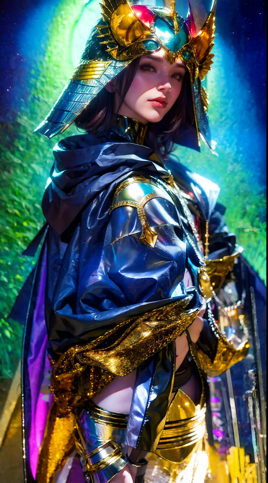 1girl, mature, horus, real makeup, futuristic egypt, bird head helmet, cloak, shiny armor, full body
ground, dark space, dim light
muted color, realistic
photorealistic
Edward S. Curtis
depth of field
(masterpiece, best quality: 1.3),
Stargate
