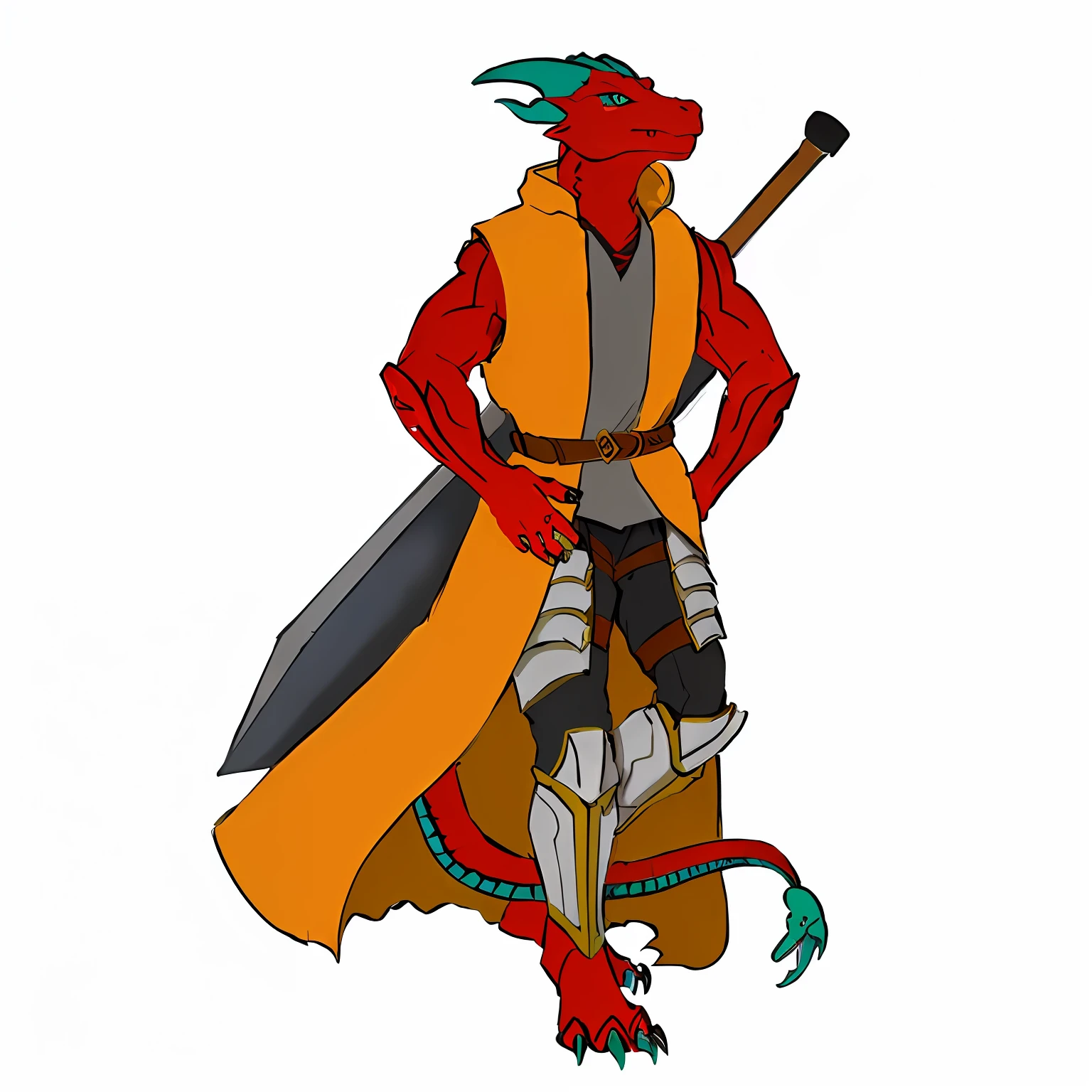 draconian looking armor, complex fantasy character, d & d style full body portrait, fantasy d&d character, as atlantean reptilian warriors, as an anthropomorphic dragon, dnd character, young male dragon den, dragonborn, digital art --auto