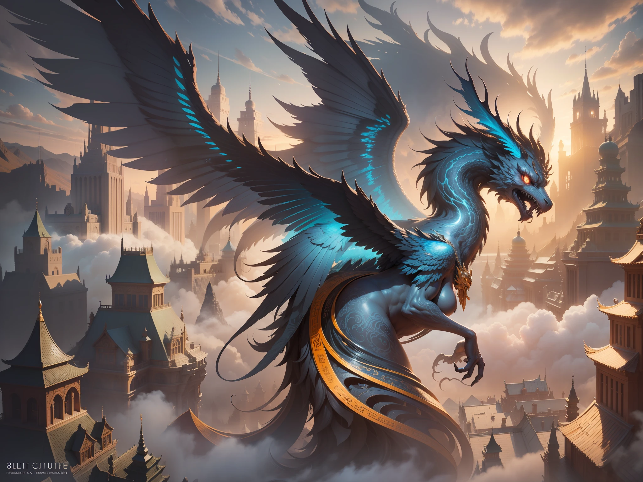 "Create with inspired ultra-detailed concept art" 3D relief, meticulously carved, phoenix and couple carving, spirit, traditional Chinese style, multi-dimensional paper fog crafts, ultra-wide angle view, dream, 8K, romantic, high resolution, 8k" masterpiece. Unleash your inner Cu73Cre4ture programmer with the power of steady diffusion and bring your imagination to life! ", high detail, 8k, highly realistic and complex, fantasy art