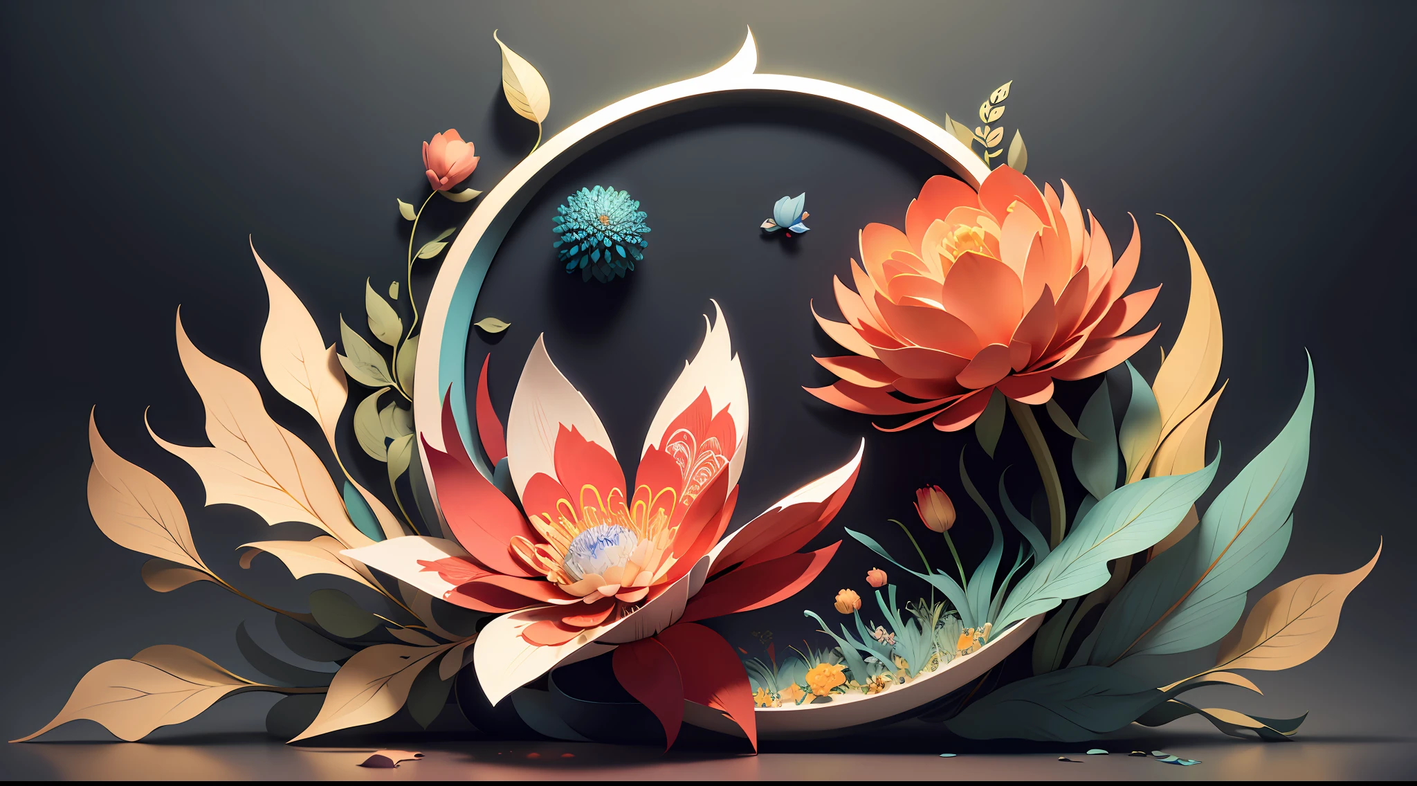 ((masterpiece))), bestquality, illustration, beautifuldetailedglow, paper_cut, black background