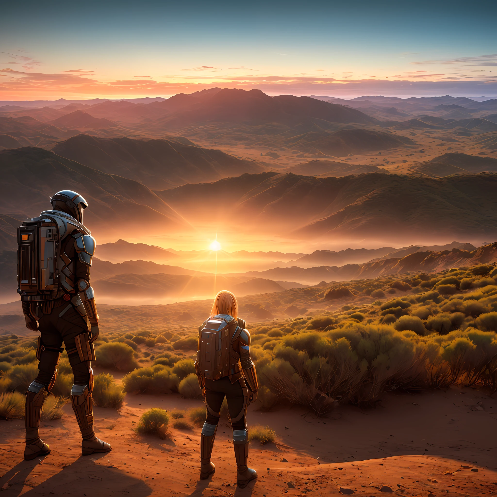 Amazon degraded aliens saving her ultra realistic 8K sunrise --auto