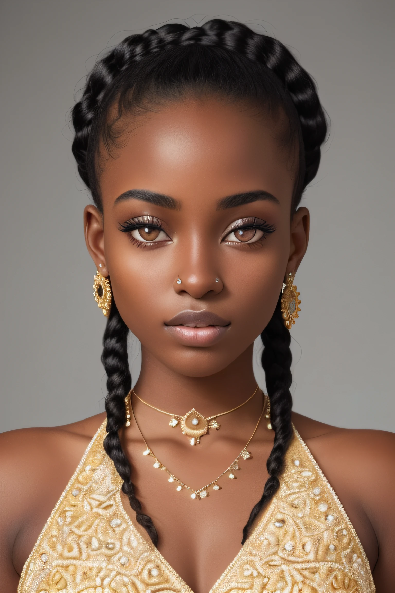 beautiful 20 year old black girl, Colombian from Cartagena, with small fruits on her head in the style of the black palenqueras of Cartagena, dark skin, style, realistic, award-winning photo, (very detailed symmetrical eyes, fantastic eyes, intricate eyes: detailed background, high quality, perfect, ultra hd 8k cinematic lighting