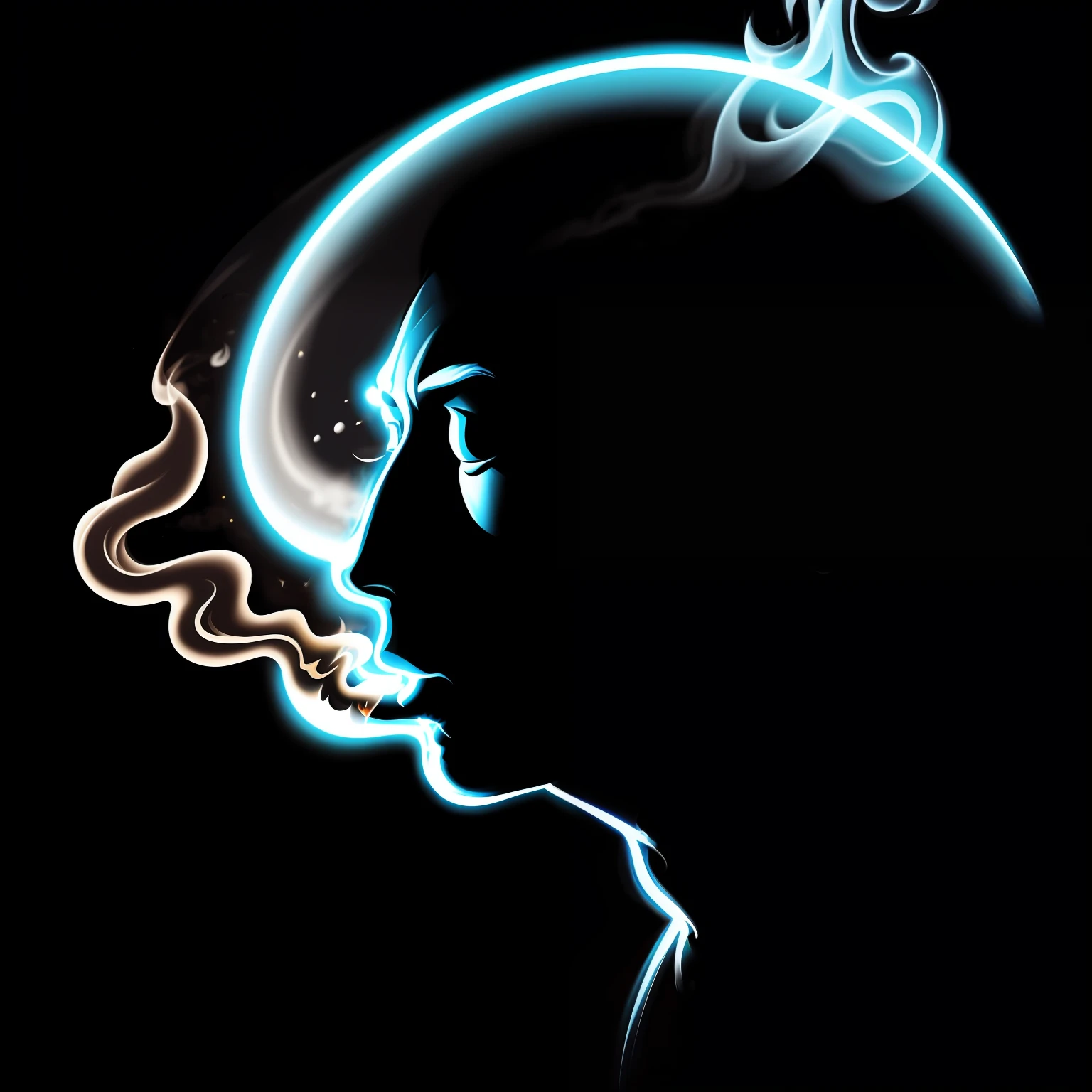 Extra Terrestrial Smoking Marijuana Drawing --auto