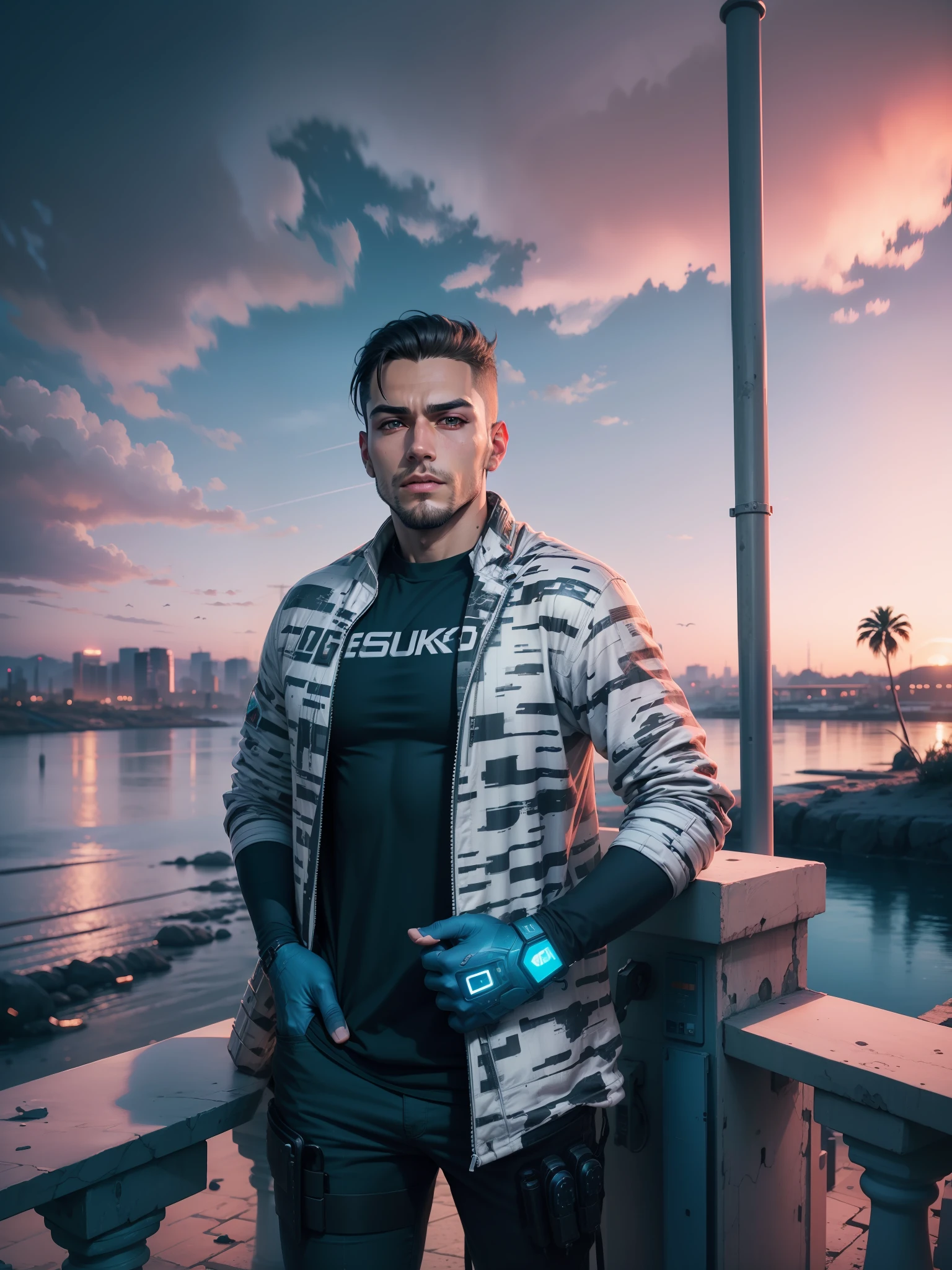 Cyberpunk handsome boy with same as original face 8k ultra resolution