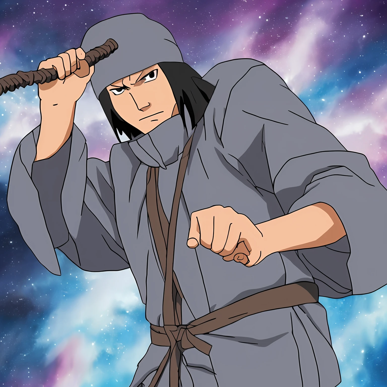 (masterpiece:1,2), ((close-up to a male ninja's hand holding a whip )),((Angle from below)),((arms hold up high)),((short-sleeve jacket)),((simple background)),spotlight,(((grey background))),best quality, highres, original, extremely detailed wallpaper, looking at viewer,  perfect lighting,(extremely detailed:1.2),(8k:1.1),