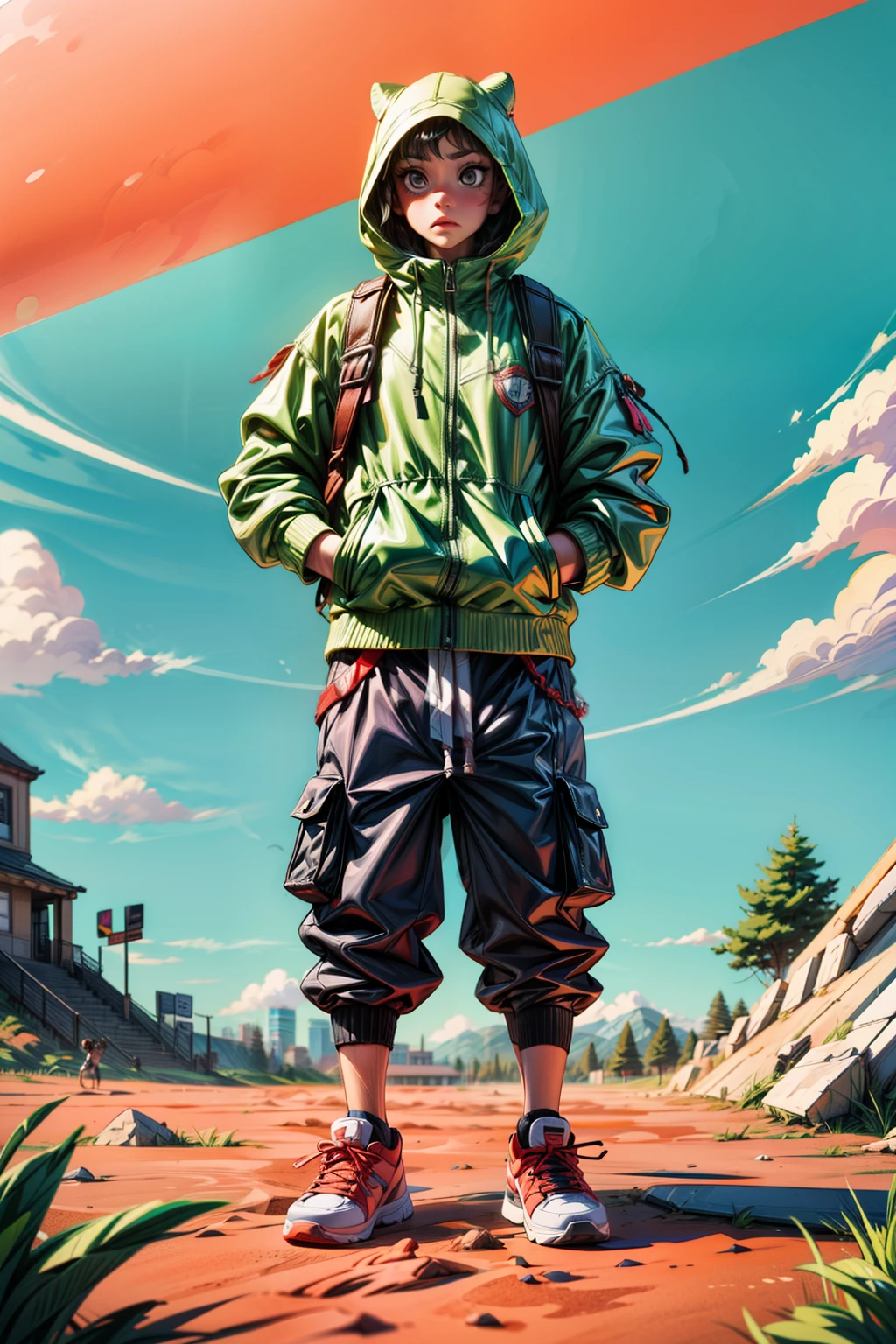 humanoid turtle, hip-hop, toon, detailed, 8k