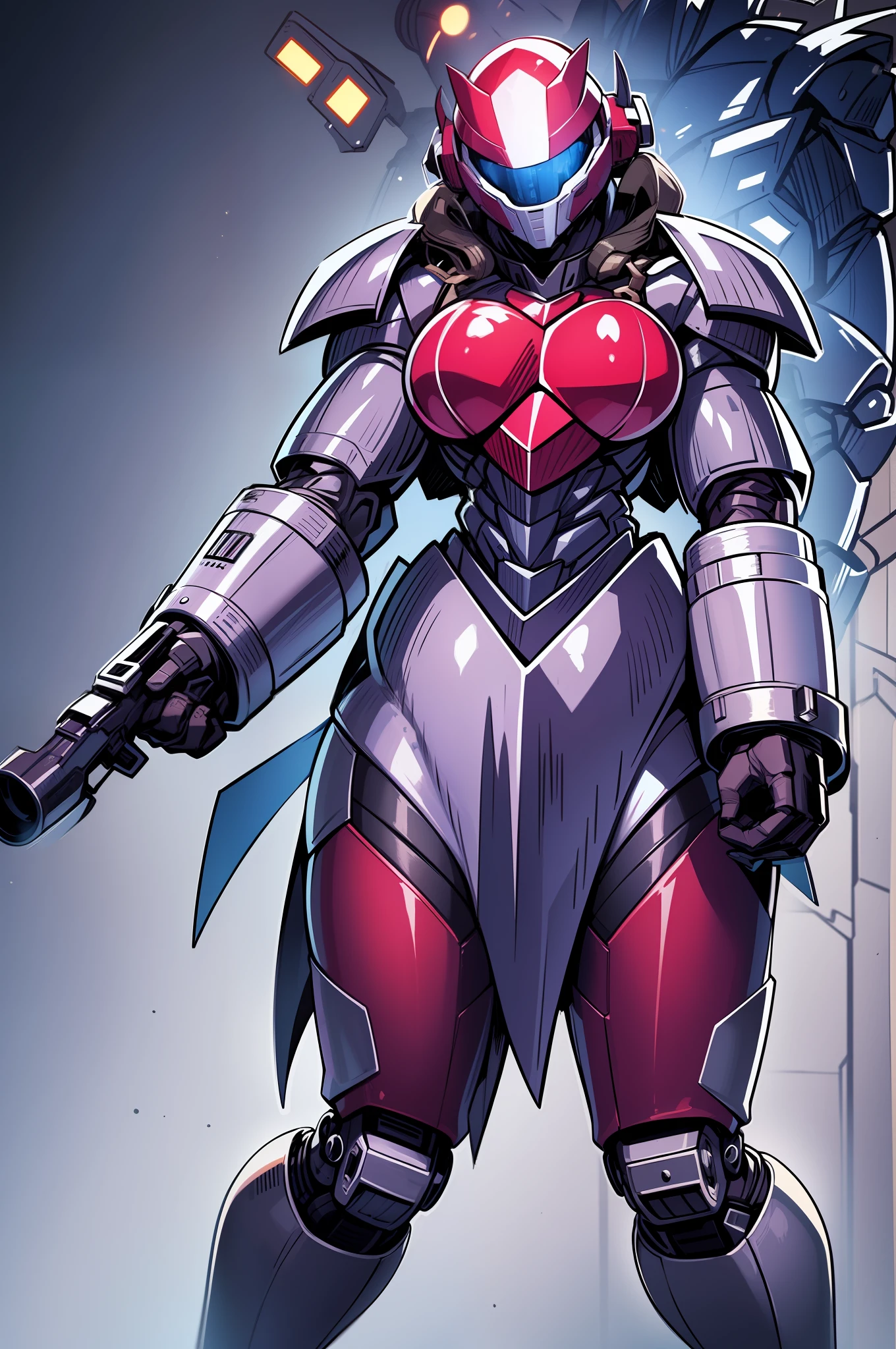 head encased in armor, cyber armor helmet, pacific rim helmet