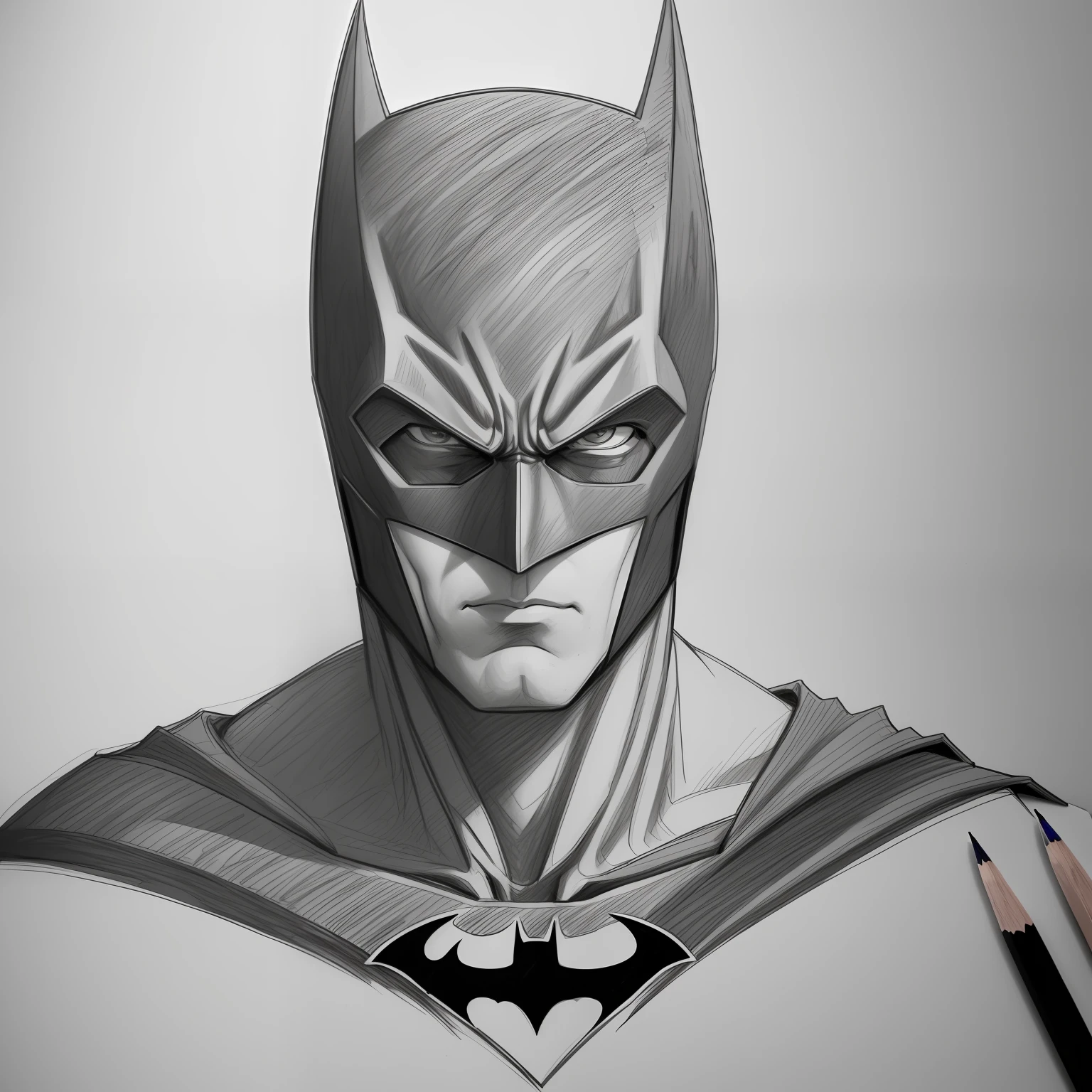 batman drawing with pencils on a white paper, batman portrait, portrait of batman, epic pencil illustration, detailed 4 k drawing, portrait batman ancient biblical, drawing 4k, 4 k drawing, high quality sketch art, superhero portrait, the batman, pencile and ink, hyperrealistic sketch, inspired by Alex Ross, inspired by Jim Lee, high quality sketch, pencil draw