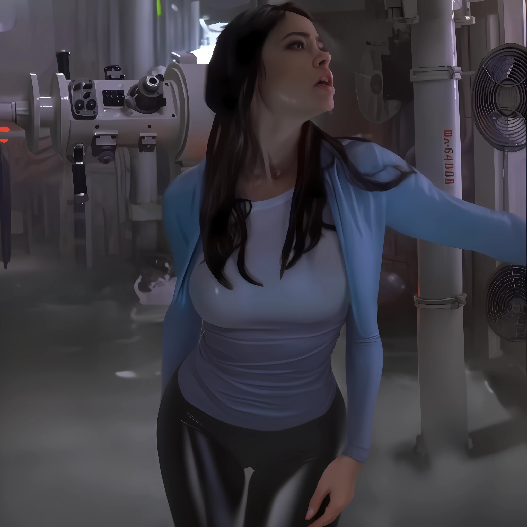 soaking wet, wet t-shirt, soaking wet, wet black spandex leggings, slippery,