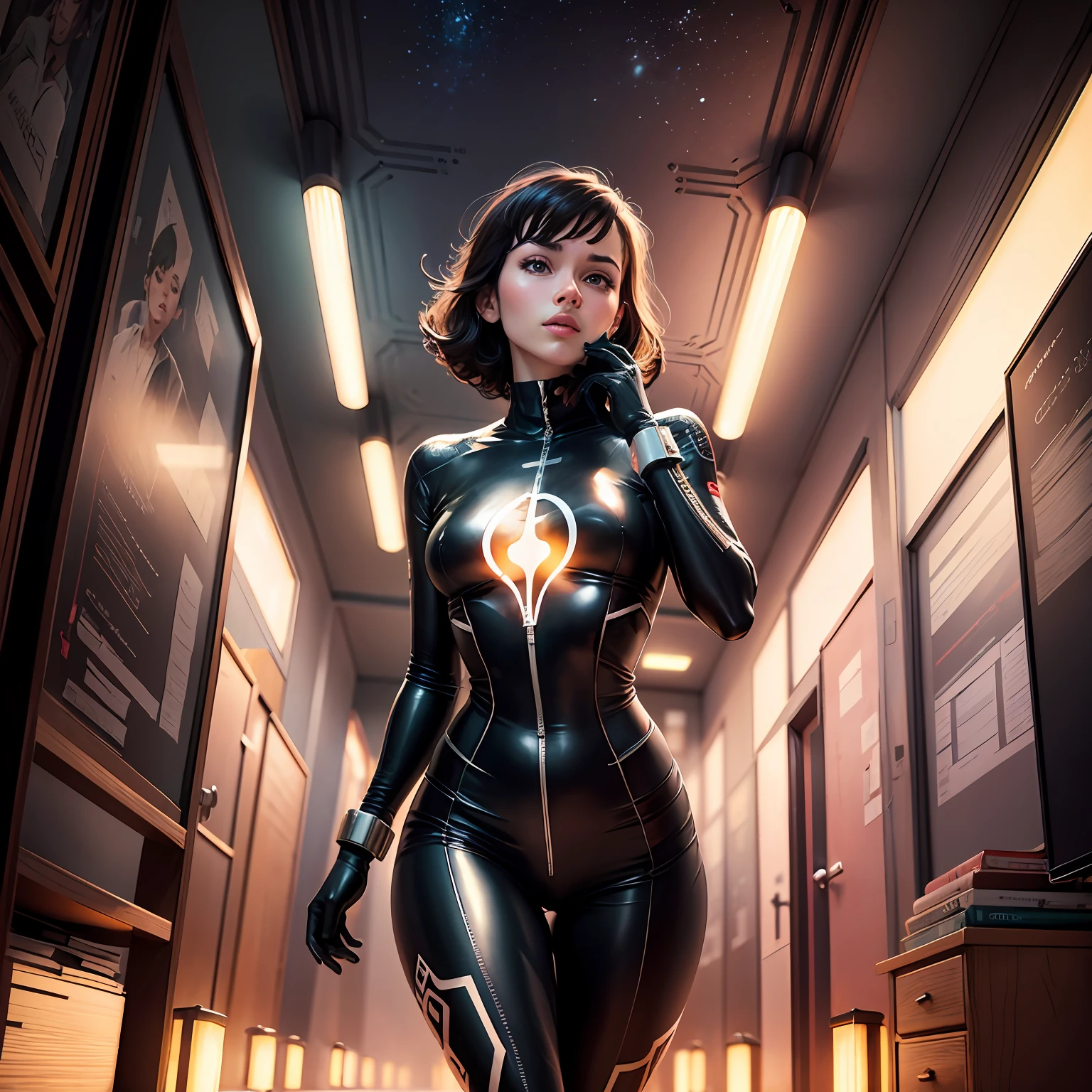 POV expansive, ultraman super sentai, or Kaethe Butcher, Jon Klassen, Gil Elvgren, Bill Plympton, Kate Beaton, Enoch Bolles, Rolf Armstrong, Winsor McCay, james jean, moebius, official art, unity 8k wallpaper, ultra detailed, beautiful and aesthetic, masterpiece, best quality, (dynamic angle: 1.4), shiny leather, (floating colored glow: 1) the most beautiful form of chaos, elegant, A brutalist design, vivid colors, romanticism, ultra wide angle. --auto