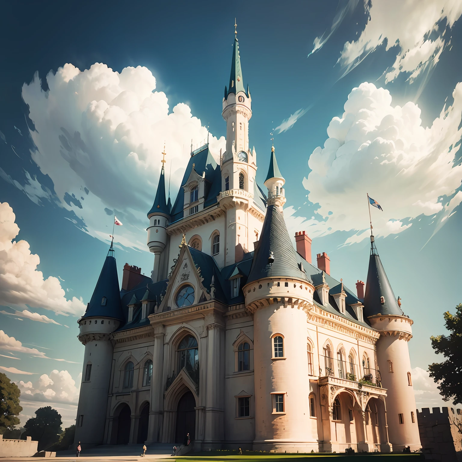 castle with diamond wall --auto