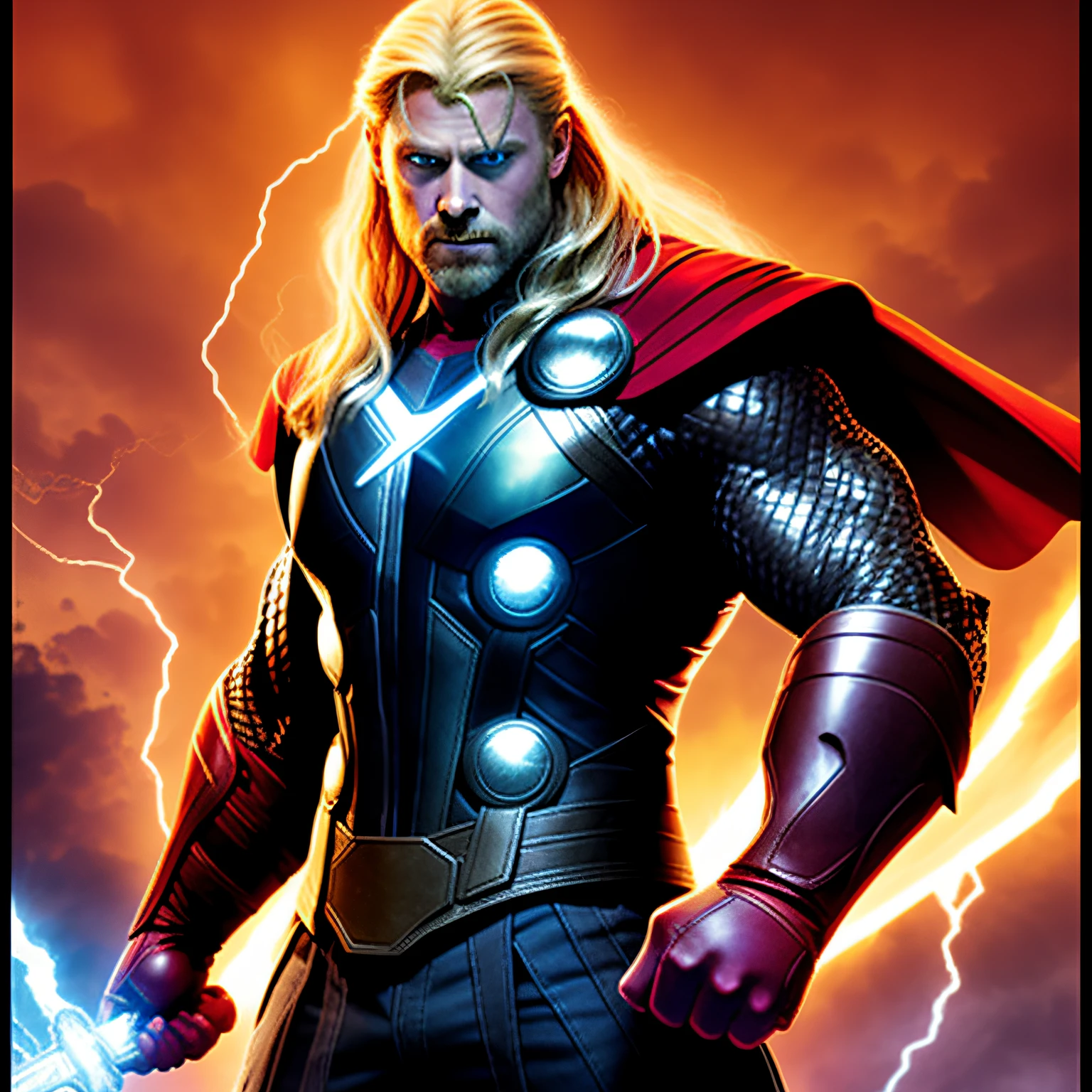 Thor Darkness and Lightning Background