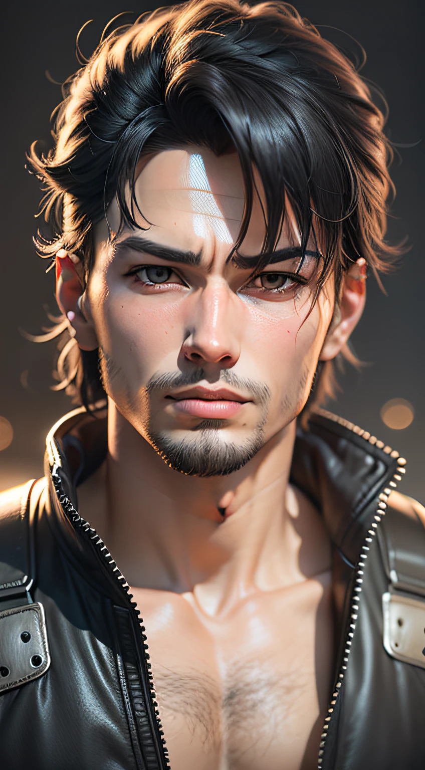 sassuke character,in animated format,portrait,3d,lora style,realistic,dark background