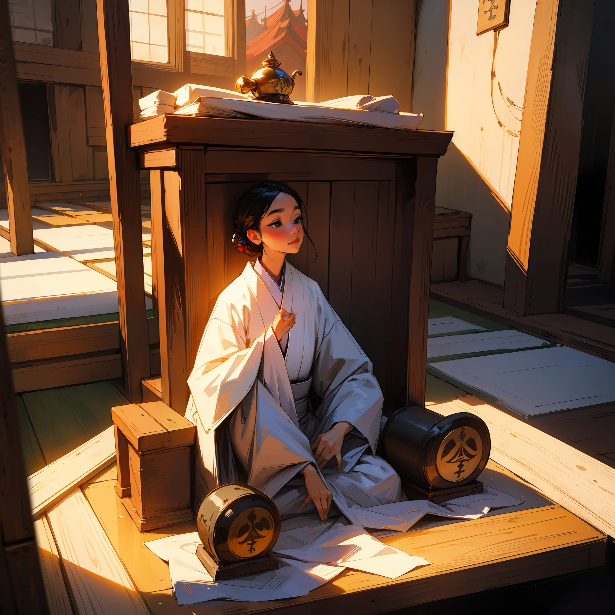 carpenter, beauty, palace carpenter, Japan treasure, cute --auto