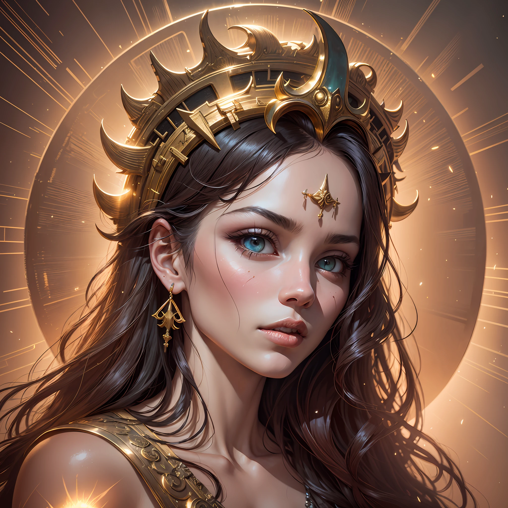 highly detailed portrait of a jesus christ sun god halo of light, gold, unreal engine, art by mark ryden, lostfish, earl norem, global illumination, god rays, detailed and intricate environment, elden ring style --auto --s2