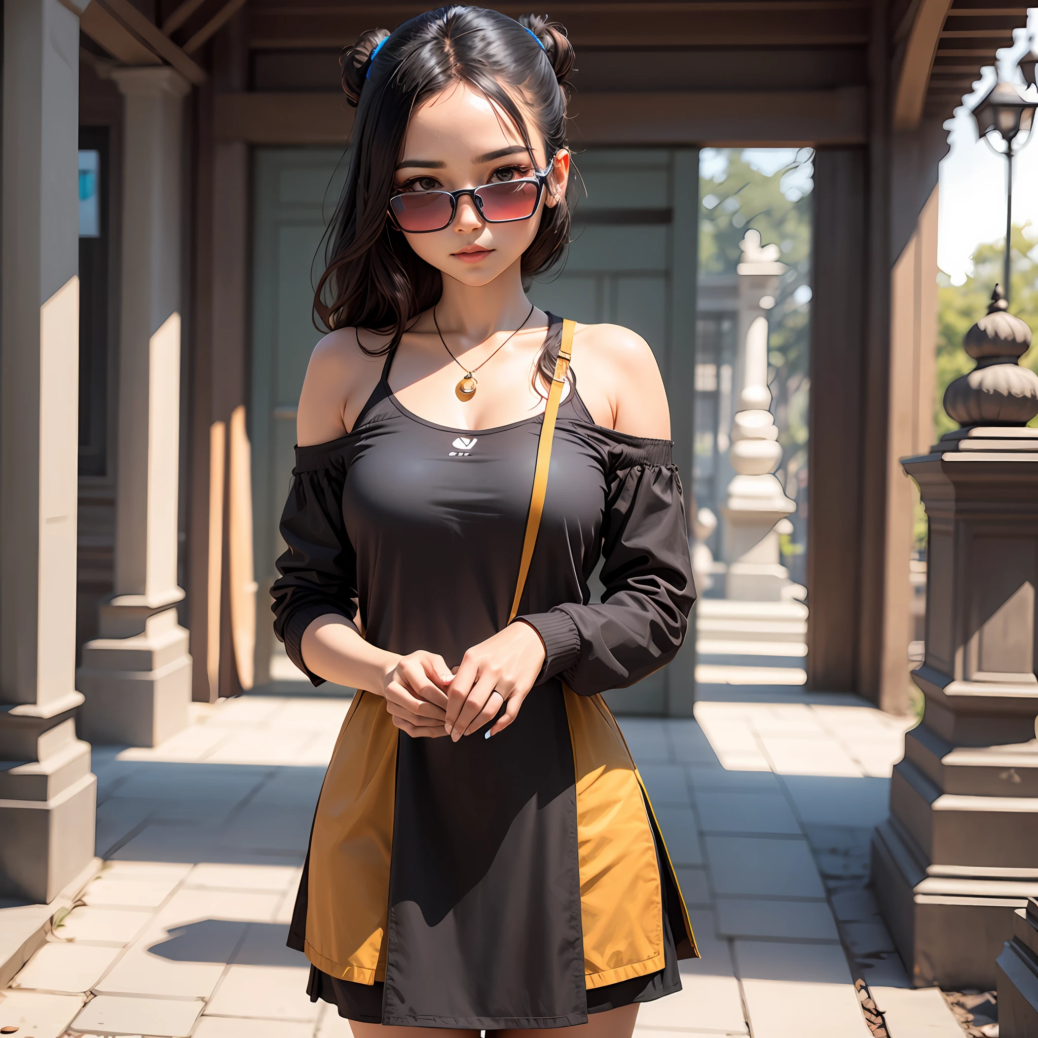 Stylish AR glasses, temple touch --auto
