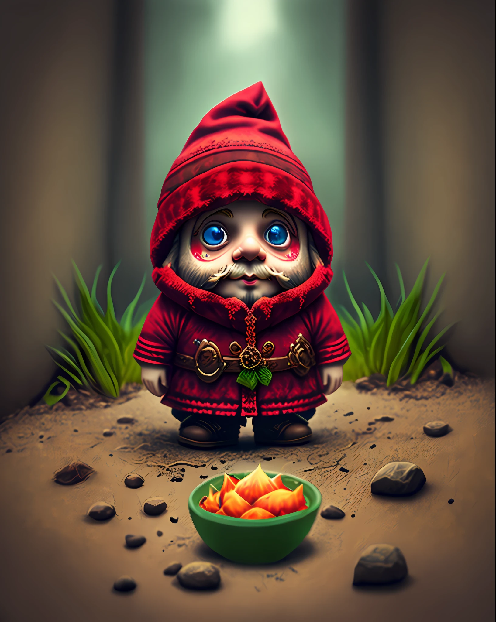 Macabre red gnome