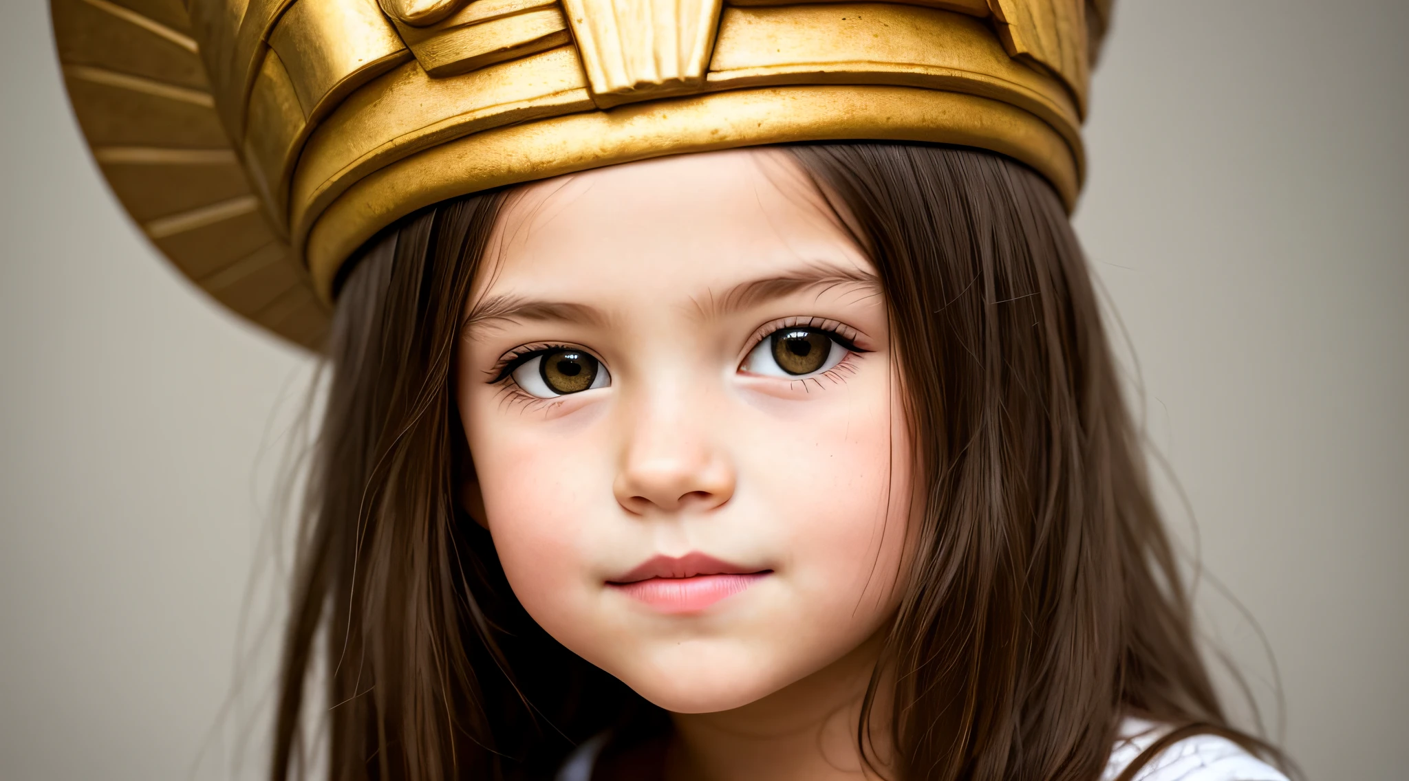 GIRL LONG HAIRED BLONDE CHILD, A closeup of a bust of a CHILD wearing a hat, wearing an Egyptian crown, Nefertiti, ancient egyptian, egyptian, egyptian makeup, precise for egyptian tradition, egyptian art, egyptian makeup, beautiful and huge head ornaments, ancient egyptian art, ancient egyptian art, ancient egypt, beautiful cleopatra, egyptian princess, Ancient Princess Libu