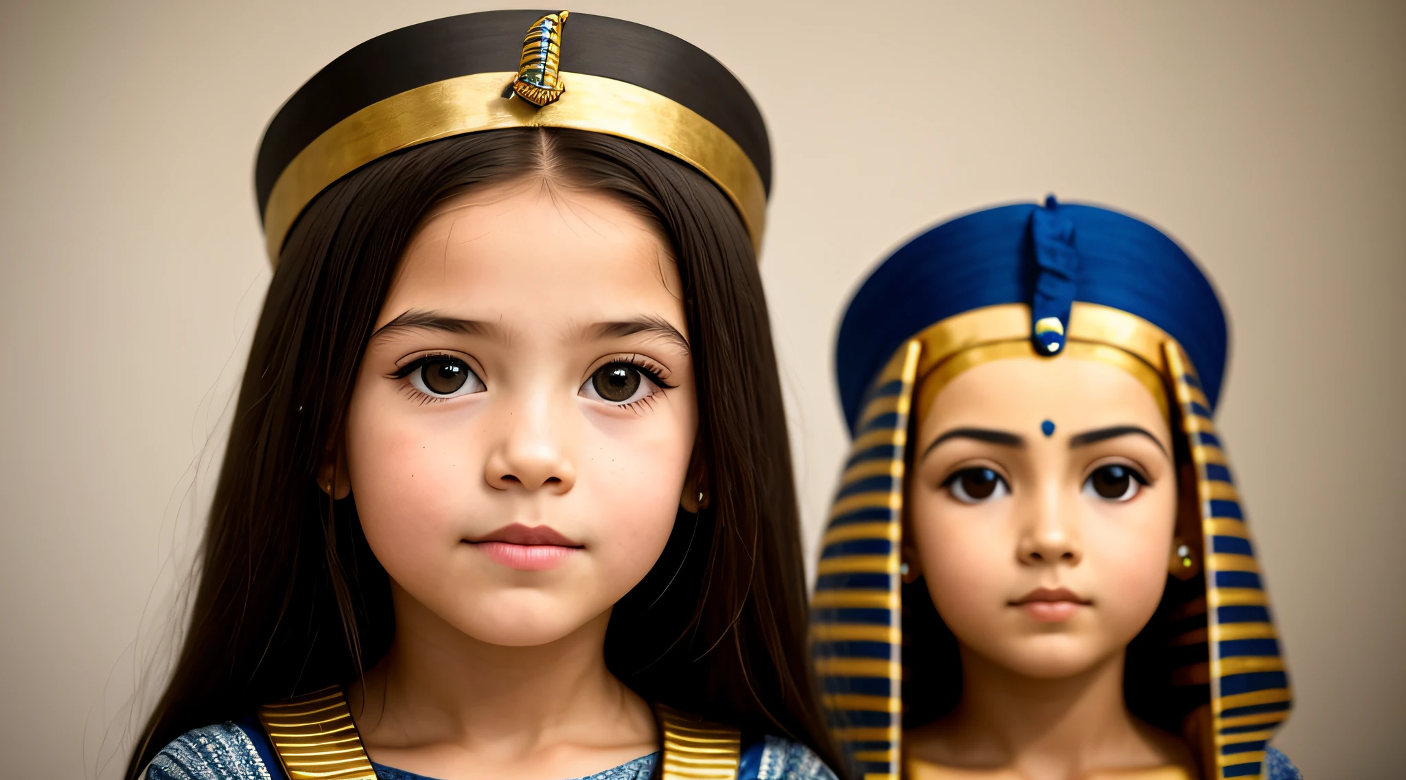 GIRL LONG HAIRED BLONDE , A closeup of a bust of a mENIND wearihat, wearing an Egyptian crown, Nefertiti, ancient egyptian, egyptian, egyptian makeup, precise for egyptian tradition, egyptian art, egyptian makeup, beautiful and huge head ornaments, ancient egyptian art, ancient egyptian art, ancient egypt, beautiful cleopatra, egyptian princess, Ancient Princess Libu