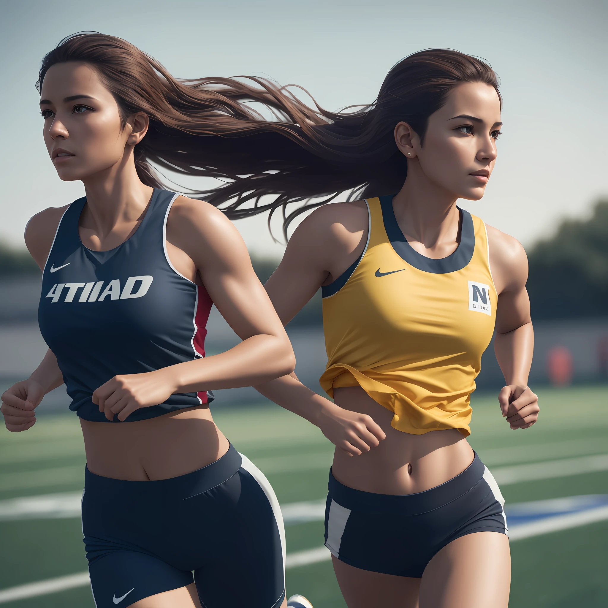 beautiful mature college girl, in athletic suit,running outside on the athletic field, ((thin, small)), photorealistic, photo, masterpiece, realistic, realism, photorealism, high contrast, photorealistic digital art trend on Artstation 8k HD HD high definition realistic detail, detailed, skin texture, hyper detailed, realistic skin texture, armor, best quality, ultra high resolution (photorealistic: 1.4), high resolution, detailed, raw photo, sharp re, by Lee Jeffries nikon d850 film stock photography 4 kodak portra 400 camera f1.6 lens rich colors hyperrealistic texture dramatic lighting irrealengine trend in artstation cinestill 800, --auto