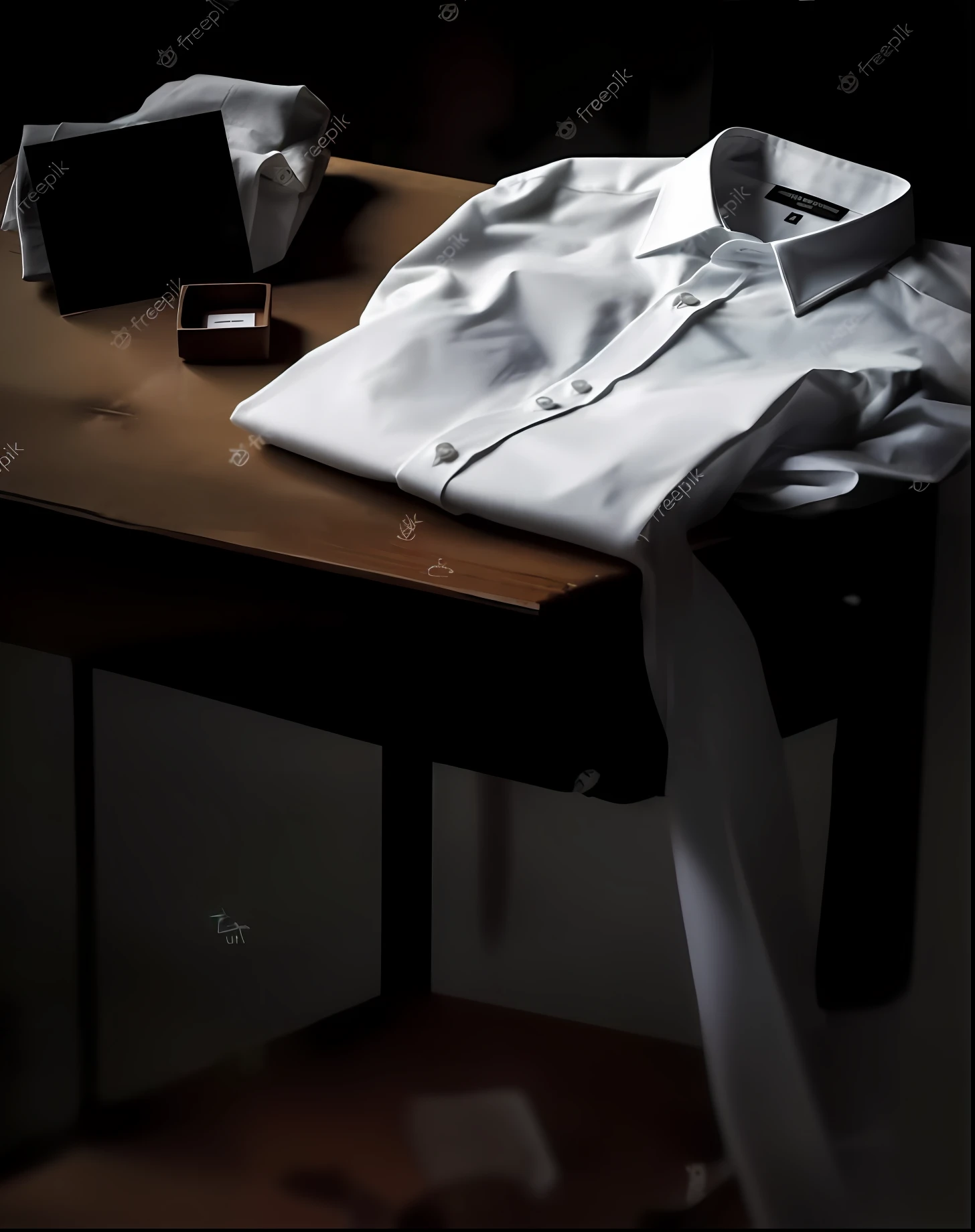 a close up of a white shirt and a box of tissues on a table, wearing white shirt, wearing a white shirt, fine white shirt, dress shirt, white dress shirt, white shirts, wearing in shirt, tailored clothing, white shirt, wearing a light shirt, wearing a white button up shirt, white clothes, shirt, wearing a shirt, detailed clothing
