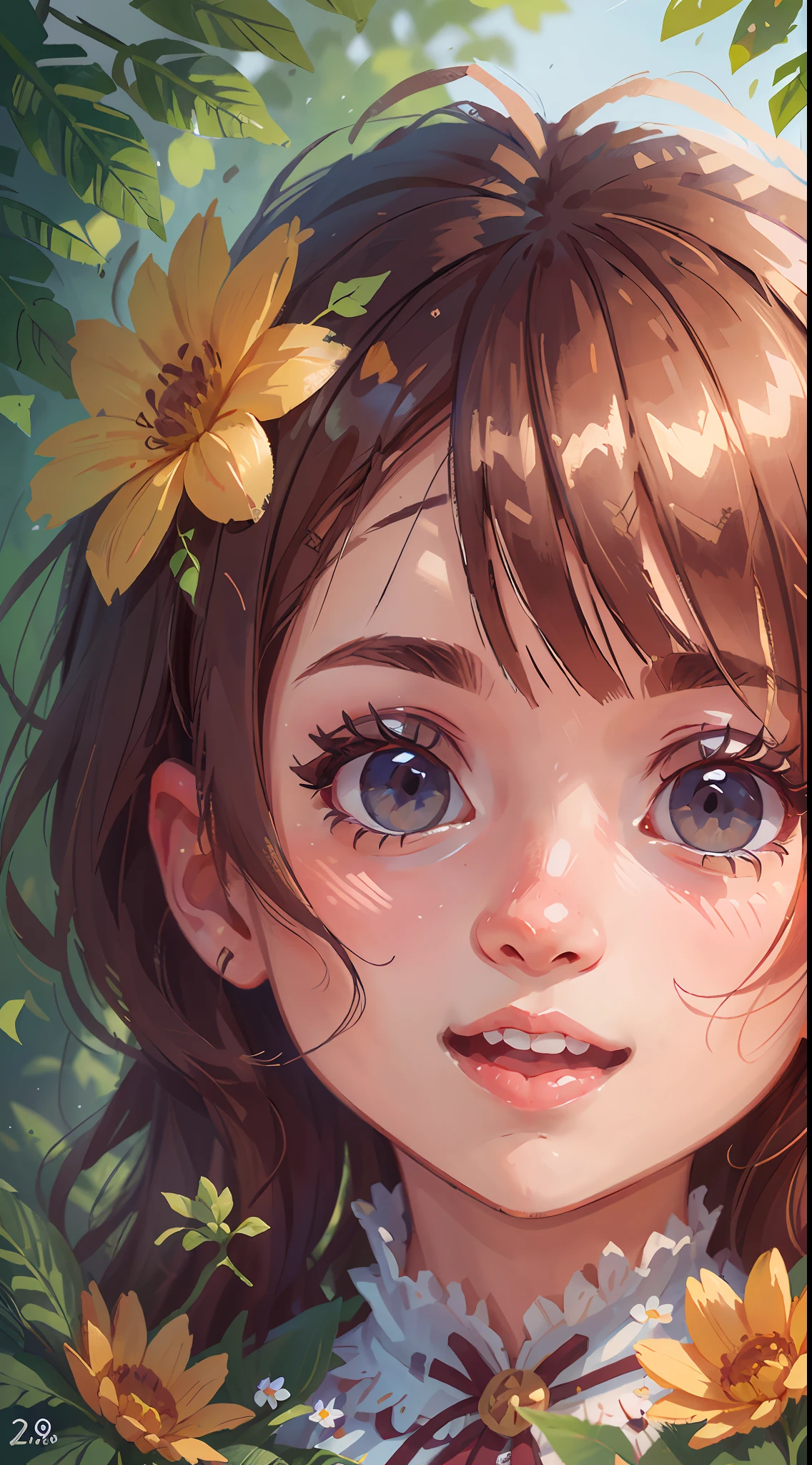 Girl, Summer, Happy, Flower, Perfect Quality, Clear Focus (Clutter - House: 0.8), (Masterpiece: 1.2) (Realistic: 1.2) (Bokeh) (Best Quality) (Detailed Skin: 1.3) (Intricate Details) (8K) (Detailed Eyes) (Sharp Focus), (Happy)Line Drawing((Sketch))