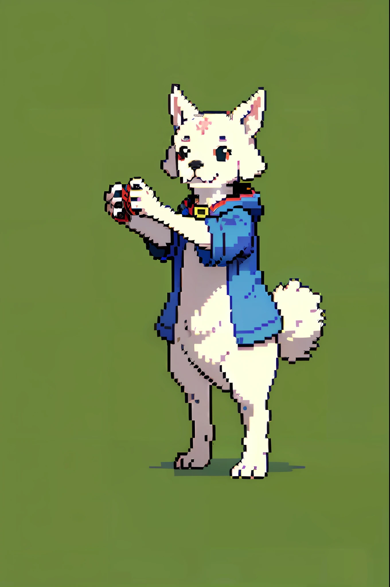 (Masterpiece, Best Quality, Best Quality), Pixel, Pixel Art, Cute Puppies, Chihuahua Dog, 1 Dog, Full Body, Plain Background, Single Pet
