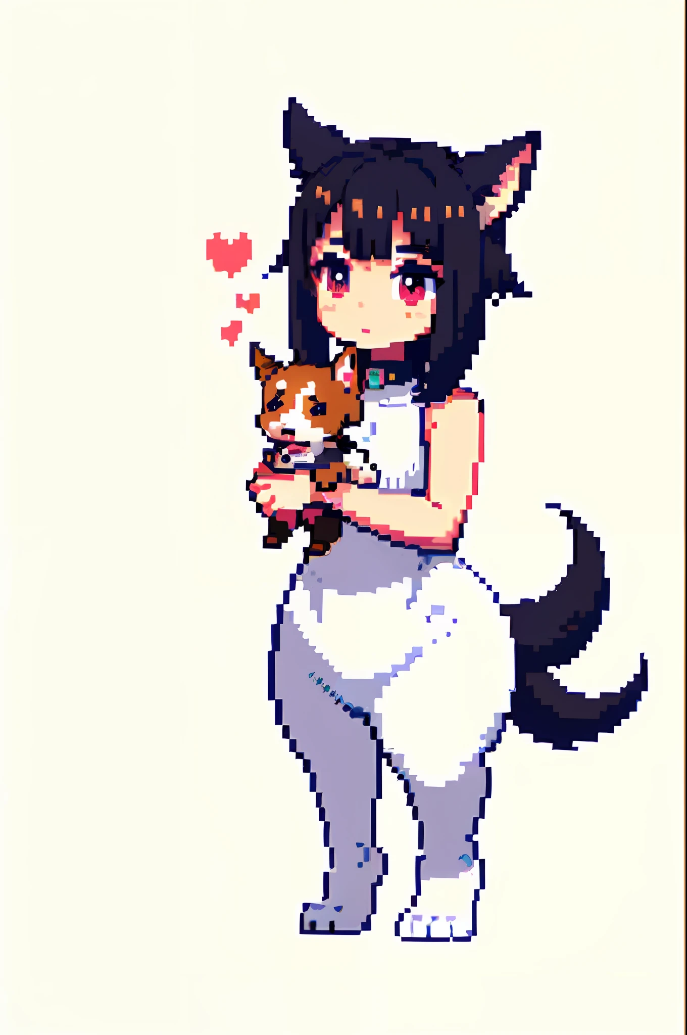 (Masterpiece, Best Quality, Best Quality), Pixel, Pixel Art, Cute Puppies, Chihuahua Dog, 1 Dog, Full Body, Plain Background, Single Pet