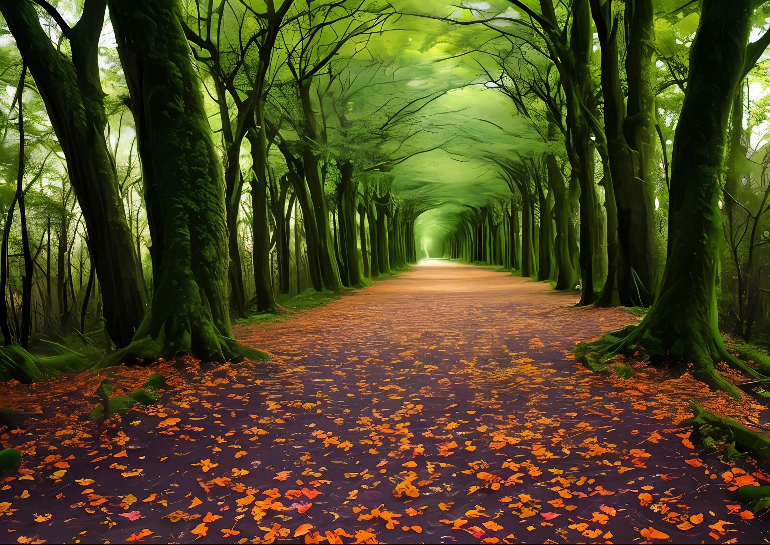 Masterpiece CG unity 8k wallpaper, highest quality, extremely detailed. Spectacular dream forests, towering trees, glowing mushrooms, beautiful fairy canyons, creating a mysterious and enchanting atmosphere. Using pastel colors and oil painting styles, bokeh, depth of field and HDR techniques enhance detail and increase the bloom of light and shadow and the contrast of color. Artistic, award-winning photography. Strong trend, high detail, dramatic, complex and efficient.