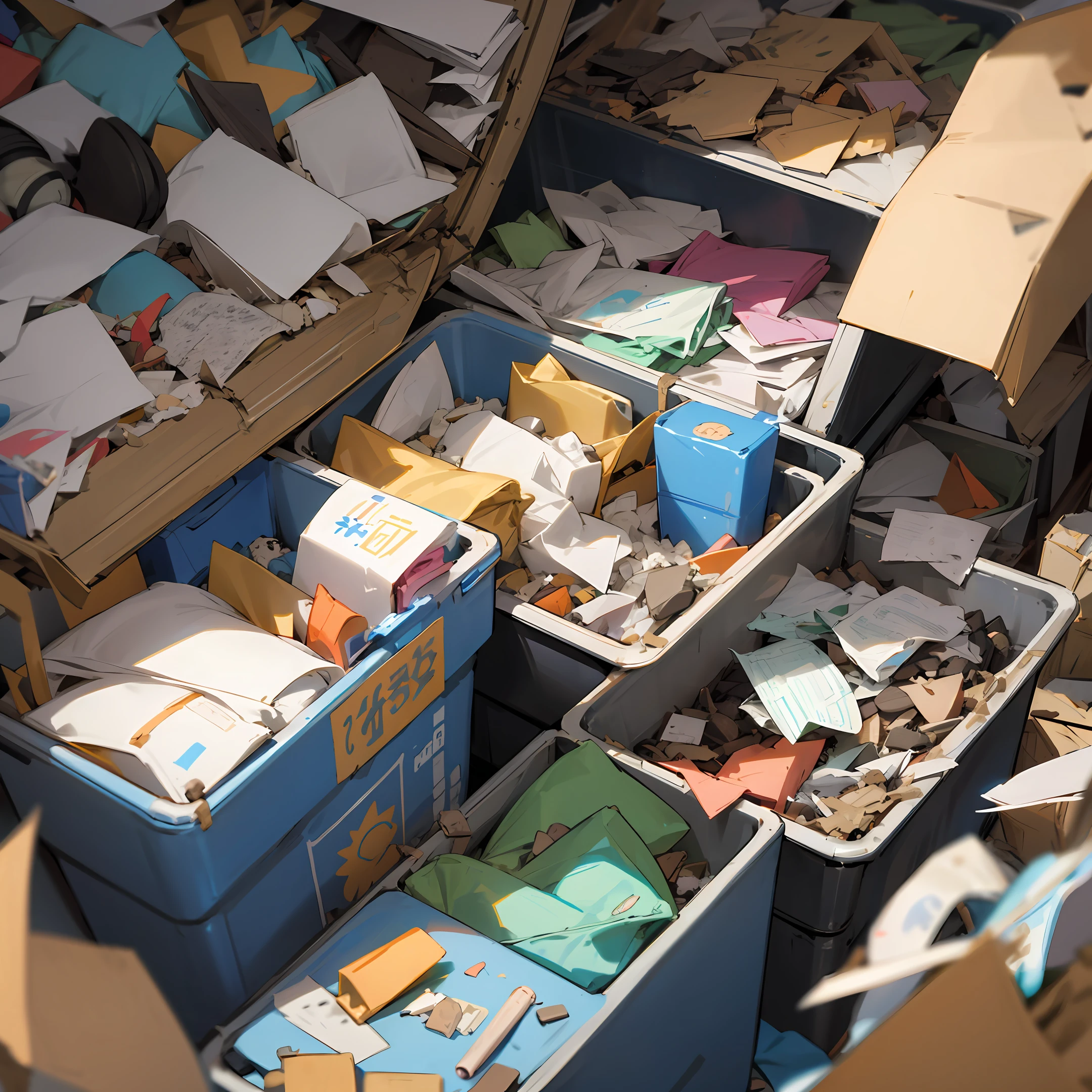Real people daily garbage sorting