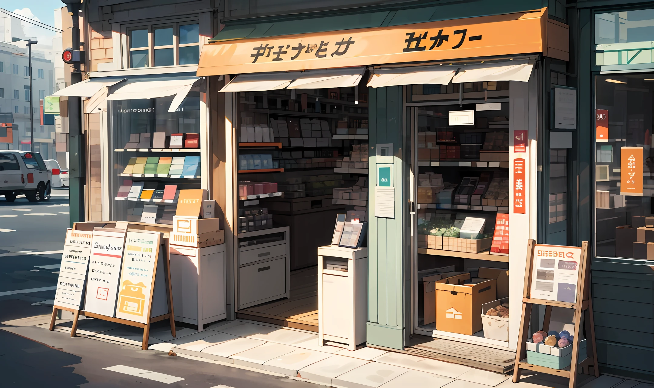 A small shop among giant, evolved stores that overshadow it