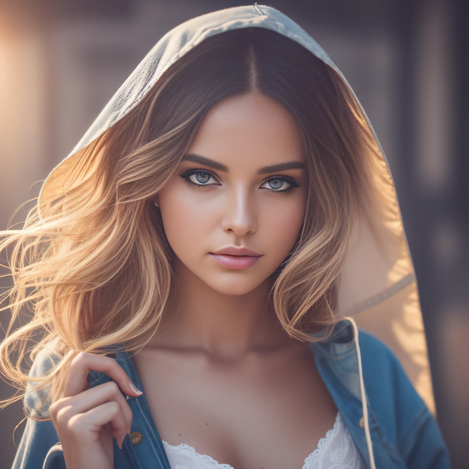 stunning midsummergirl in raincoat, hoodie and bra, neon rain, romantic, shy innocent sultry freckly princess, sweaty, sunlit, dripping wet, glistening skin, skimpy, natural pose, 8K,Best quality, masterpiece, ultra high res, (photorealistic:1.4), raw photo, (Authentic skin texture:1.3), (film grain:1.3), 1girl, beautiful detailed eyes and face,masterpiece, best quality, cottoncandy land, curvy beauty, style of Carne Griffiths and david hamilton, ripped jeans, pastel dreamy light, bathing in backlighting, opening buttons, sunrays, petals falling, roses, fog, haze, sunlit, in attic covered in flowers and petals, godrays, cozy, morning dew, backlighting, hazy, golden hour, morning light, erotic mood, countryside, masterpiece, best quality, ultra-detailed, solo, smoke, shadows, contrast, cinematic light, side lighting, ultra high resolution, best shadow, RAW, 4k, ultra-realistic style, detailed face, colofUnreal Engine 5, Cinematic, Color Grading, portrait Photography, Ultra-Wide Angle, Depth of Field, hyper-detailed, beautifully color-coded, insane details, intricate details, beautifully color graded, Unreal Engine, Cinematic, Color Grading, Editorial Photography, Photography, Photoshoot, Shot on 70mm lens, Depth of Field, DOF, Tilt Blur, Shutter Speed 1/1000, F/2