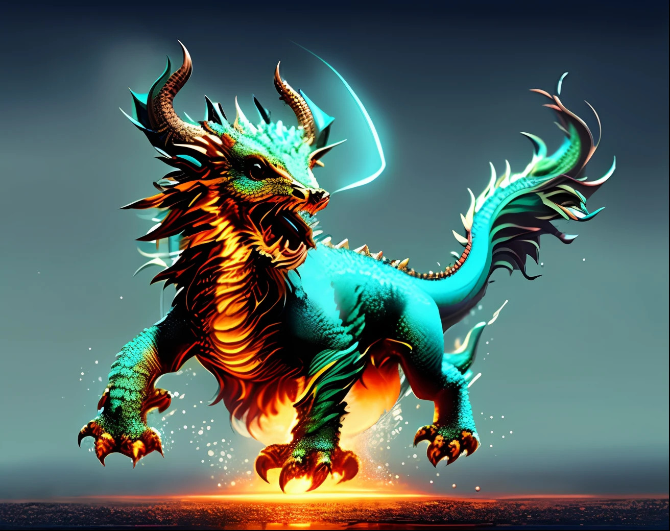 "Create masterpieces of cute creatures with inspired ultra-detailed concept art. Unleash your inner Cu73Cre4ture programmer with the power of steady diffusion and bring your imagination to life! ", (zodiac dragon), high detail, 8k