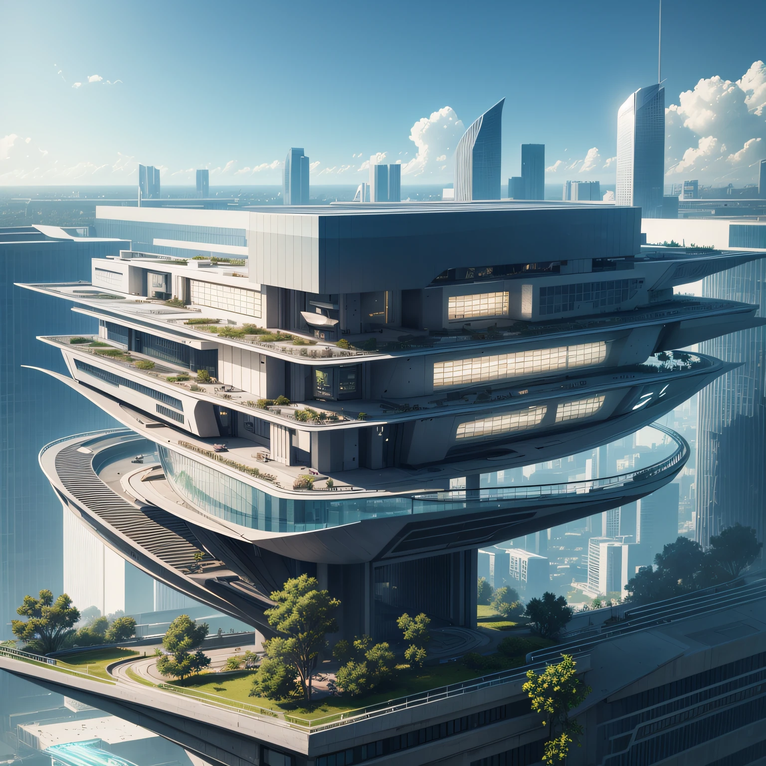 https://s.mj.run/QGd69Mbt1Js, isometric art, A futuristic building, Floating Island, A light background, A clean background, mother of pearl iridescent, holographic white, Minimalism, c4d, cinematic lighting, Unreal Engine, artistic, OC renderer, best quality, UHD, award winning --ar 4:3 --v 5 --auto