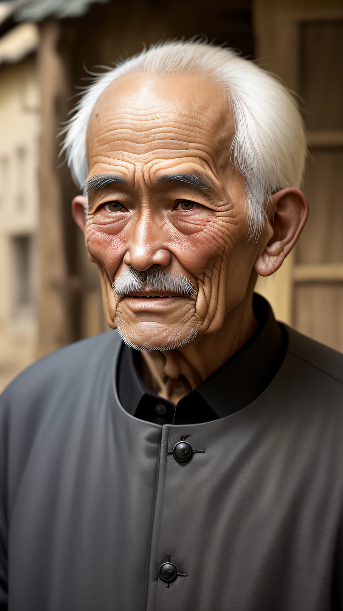 Simple old man, portrait of old man, face of vicissitudes, Chinese face, Chinese --auto