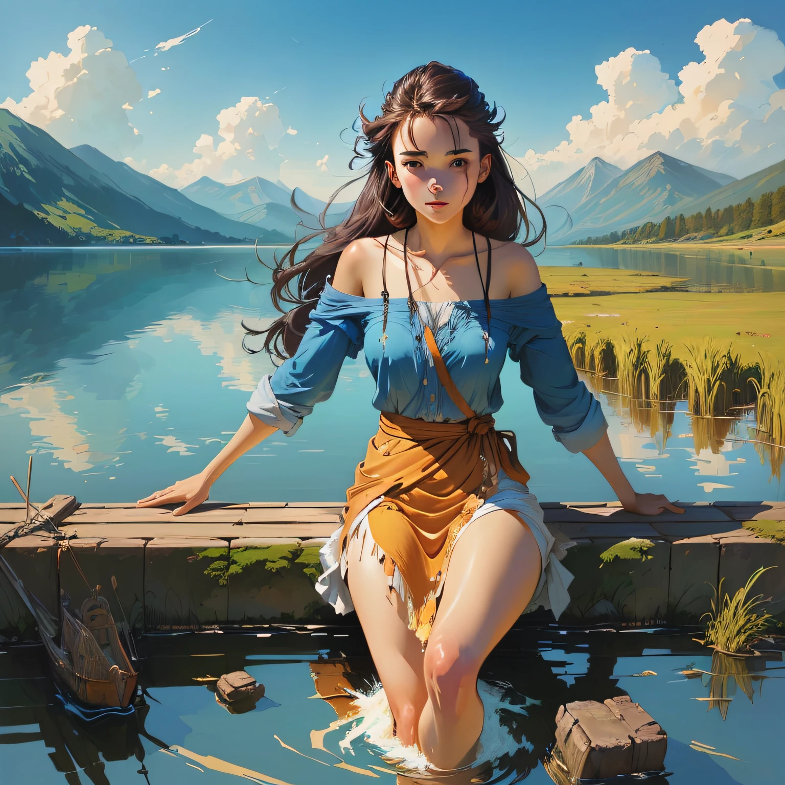 a girl in the lake, (art by Jesper Ejsing:1.2)