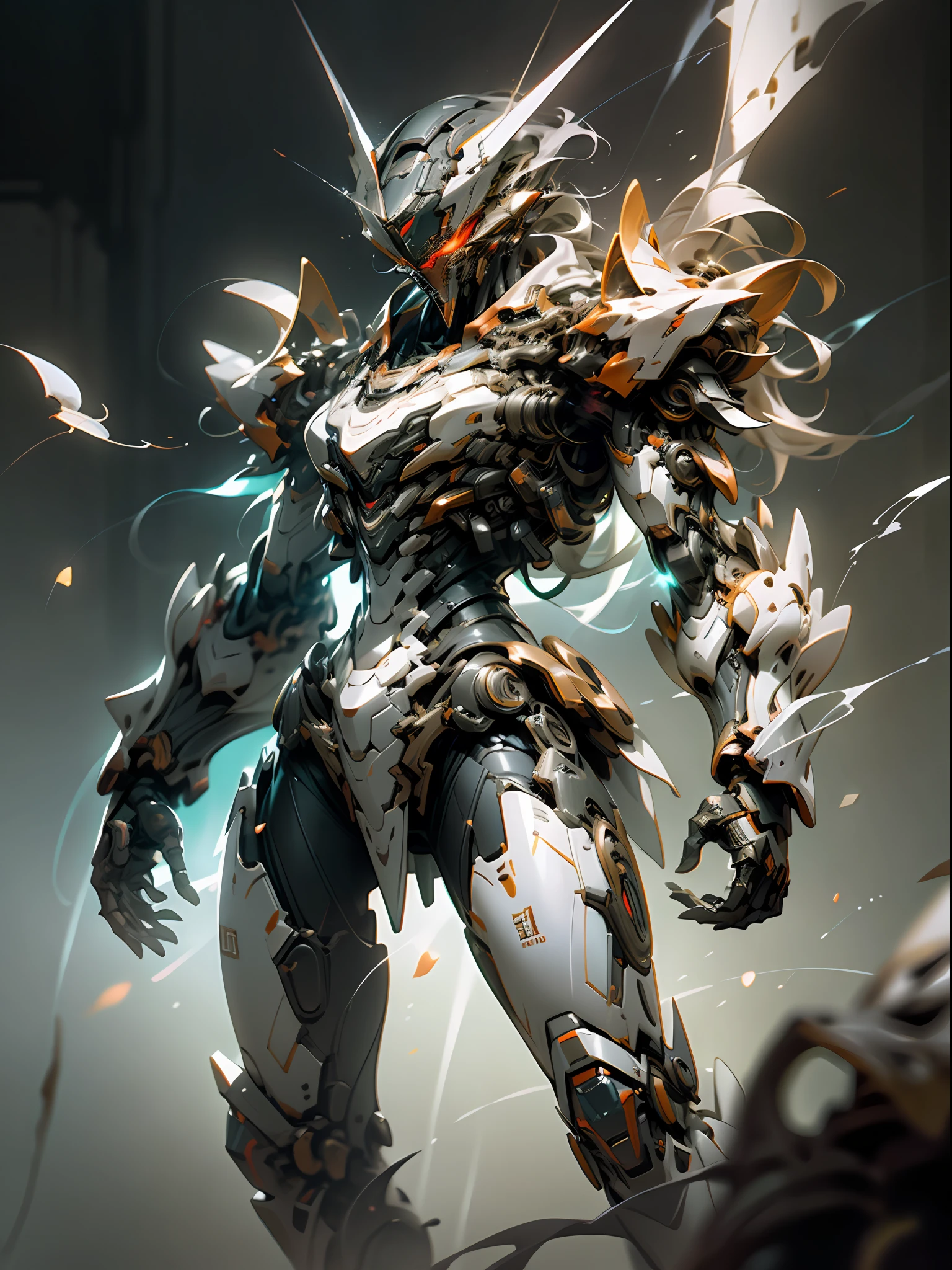 Masterpiece, Best quality, High quality, (Futurism: 1.1), Red Ghost Hunter, Lightning Surround, Lightning Flash, Swords Scattered Aside, (Cyberpunk Costume), Cinematic Lighting, (Exquisite Future), Beautiful and Beautiful, Ultra Detailed, Great Composition, Floating, Depth of Field, (Very Detailed CG, Unity 8k wallpaper), (Beautiful Detail Background), Beautiful Hair Detail, Dramatic Lighting, GOGETTA, Mecha, Best Quality, Ultra High Resolution, Photorealistic Realistic