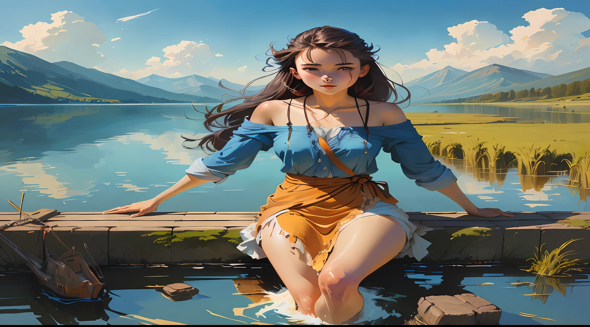 a girl in the lake, (art by Jesper Ejsing:1.2)