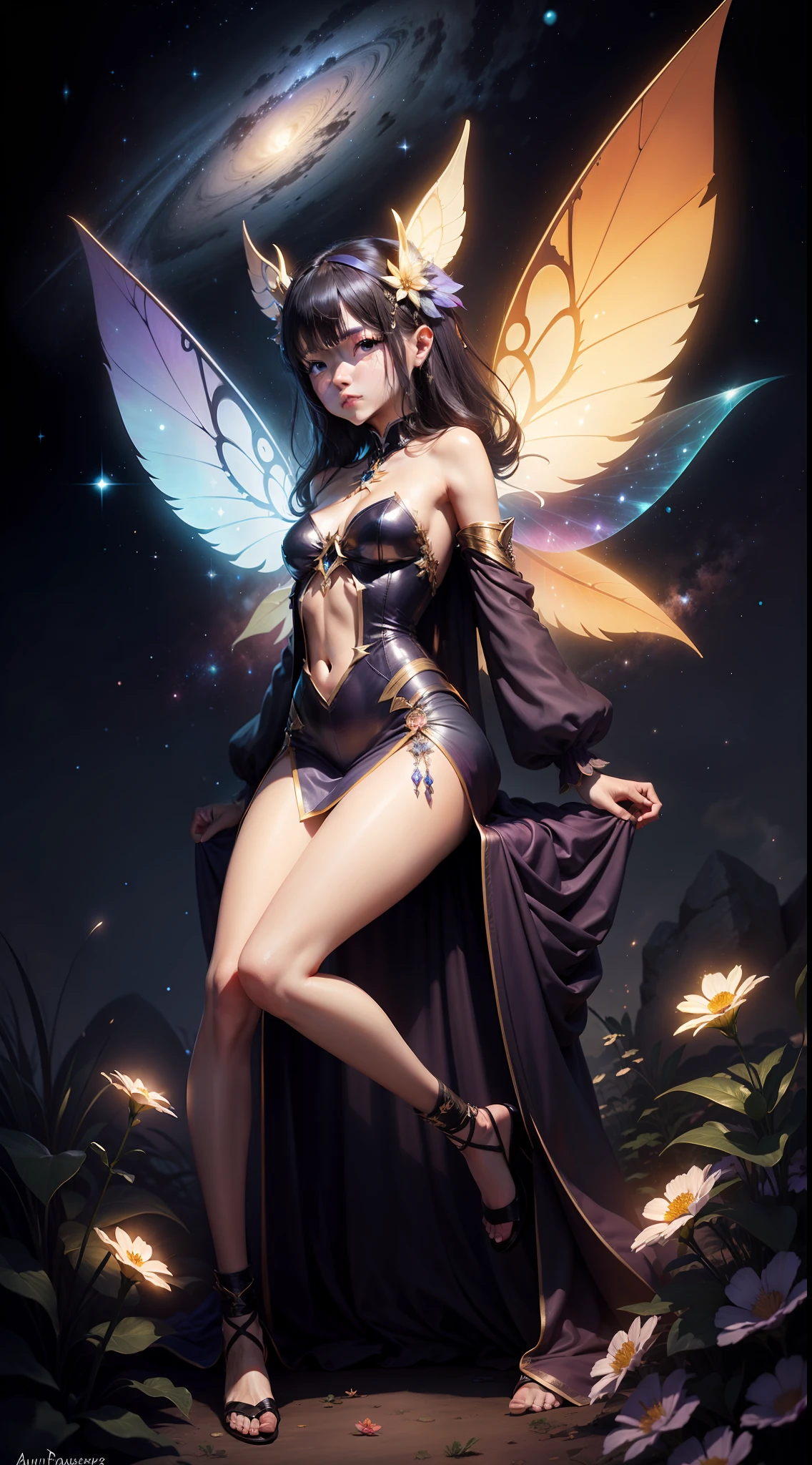 fairy wings. Night galaxy magic wings --auto