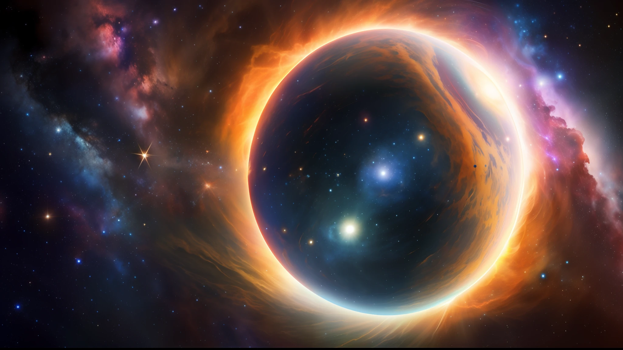 A closeup of a star with a bright orange disk in the center, supernova explosion, collapsing stars and supernovae, exploding red planetoid, neutron star, supernova, red giant, suns and supernovae, great explosion, unreal motor solar explosion, glorious galactic collision, apocalyptic spherical explosion, looks at the great explosion, supernovae, giant explosion seen from planet Earth