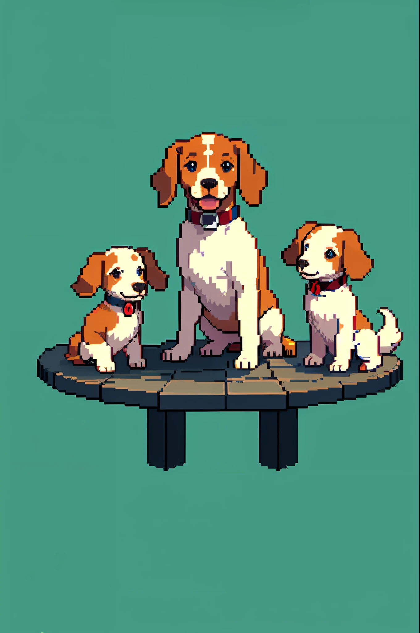 (Masterpiece, Best Quality, Best Quality), Pixel, Pixel Art, Cute Puppies, Dachshund, 1 Dog, Full Body, Plain Background, Single Pet