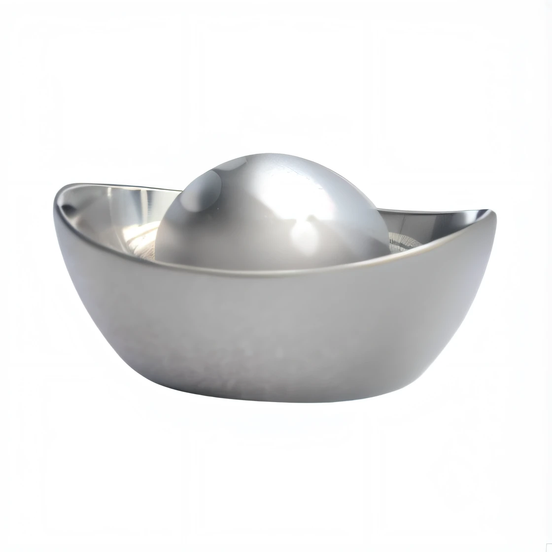 3D, Unreal Engine 5, 16K, Ultra High Definition, Detail, Sharp, Silver Bowl with Silver Ball, Ray Tracing Render, Satisfying Render, Smooth Surface Render, Black & White 3D Model, Soft Image Shading, Design in Blender, Soft Shading, Ray Tracing Image, Ambient Occlusion Render, Smooth Render, Smooth Light Shading, Ambient Occlusion Render, Silver Egg Cup, Ray Tracing Ambient Occlusion, Rendered Image